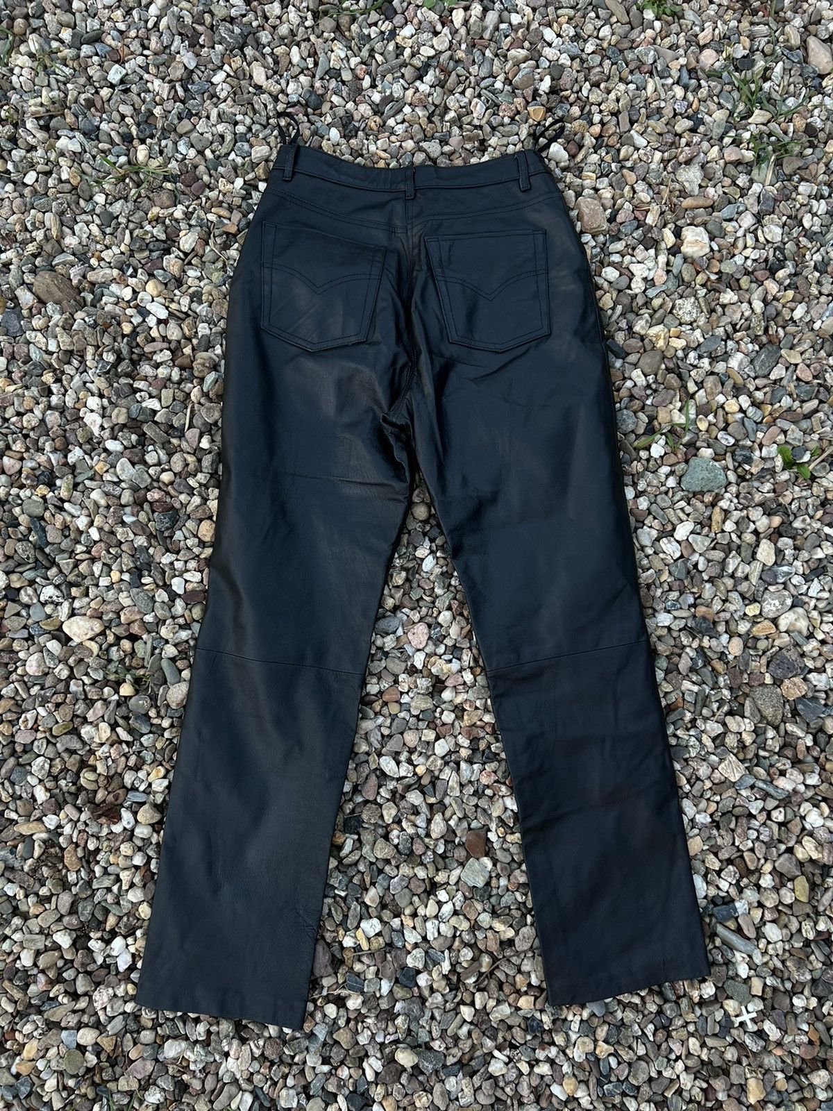 Genuine Leather Vintage genuine Leather avant garde pants Size 30" / US 8 / IT 44 - 2 Thumbnail