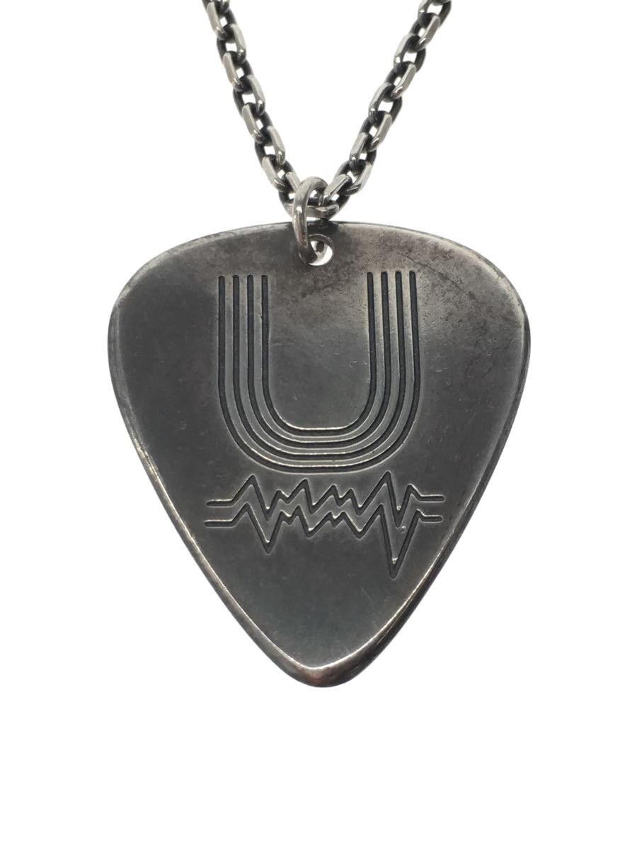 image of 925 Undercover Records Guitar Pick Necklace in Silver, Men's