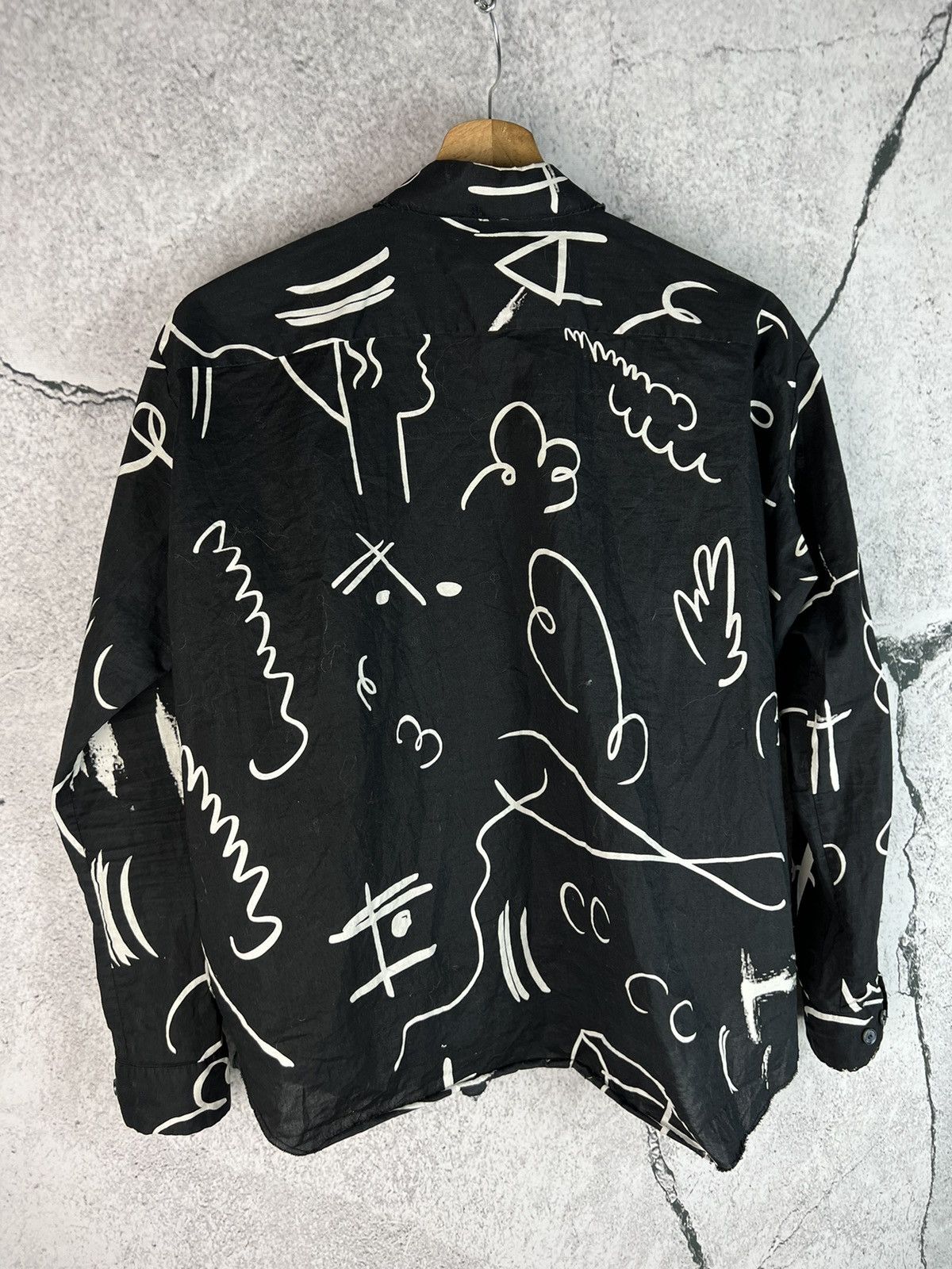 Acne Studios Acne Studios Shining Chalk Print Long Sleeved Blouse shirt Size M / US 6-8 / IT 42-44 - 2 Thumbnail