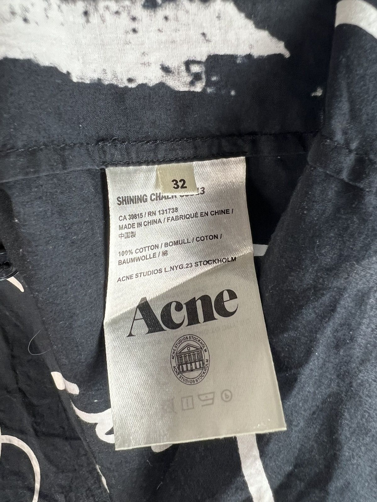 Acne Studios Acne Studios Shining Chalk Print Long Sleeved Blouse shirt Size M / US 6-8 / IT 42-44 - 4 Thumbnail