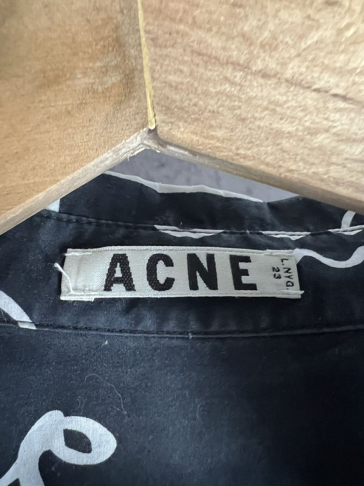 Acne Studios Acne Studios Shining Chalk Print Long Sleeved Blouse shirt Size M / US 6-8 / IT 42-44 - 3 Thumbnail