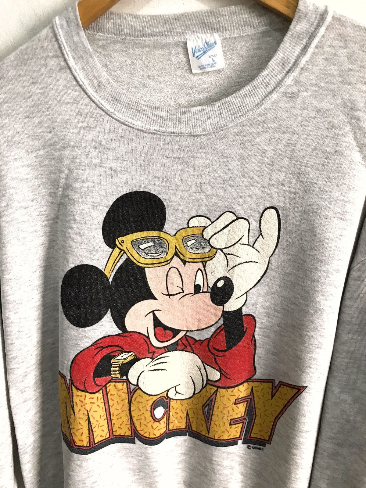 Mickey Mouse × Vintage Vintage Mickey Mouse Made In USA Crewneck Sweatshirt Size US L / EU 52-54 / 3 - 3 Thumbnail