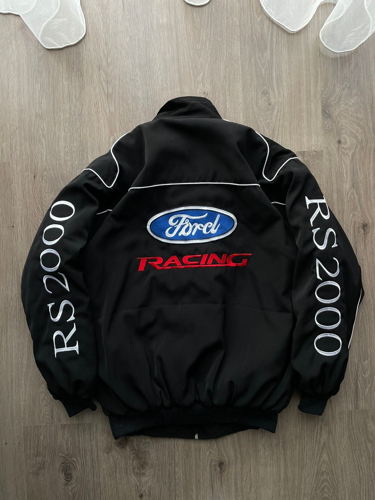 Pre-owned Ford X Racing Vintage Racing Jacket Ford Rs2000 Y2k In Black