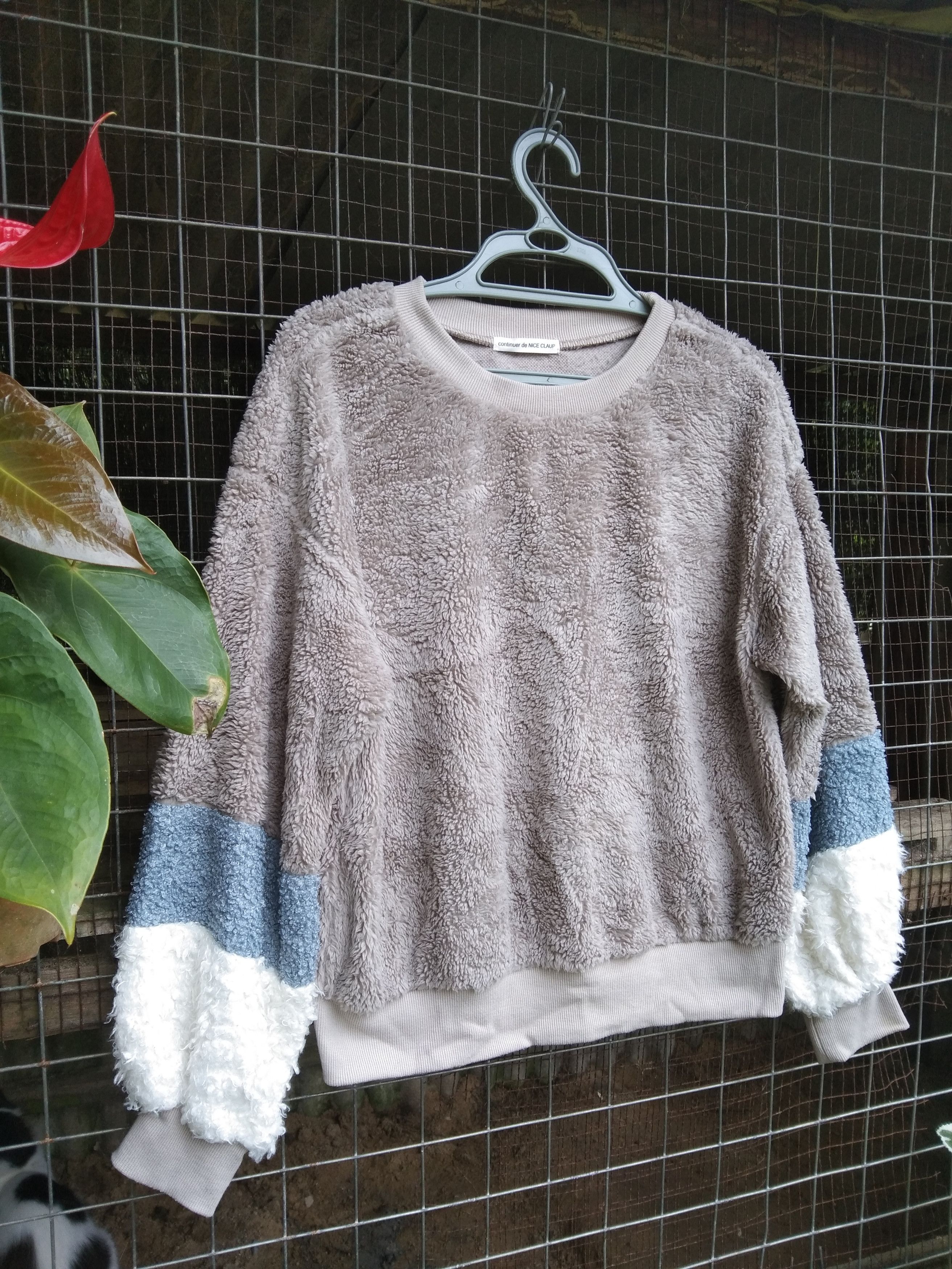 Japanese Brand Continuer de Nice Claup Faux fur Cropped Sweater Size M / US 6-8 / IT 42-44 - 3 Thumbnail