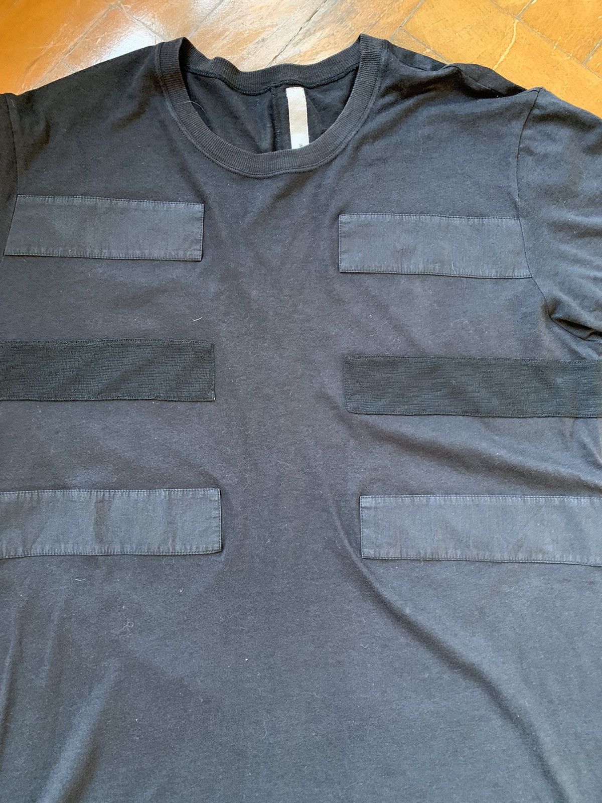 Damir Doma Black Fine Cotton Patch Stripe Oversize T-shirt Worn Once Size US M / EU 48-50 / 2 - 4 Thumbnail