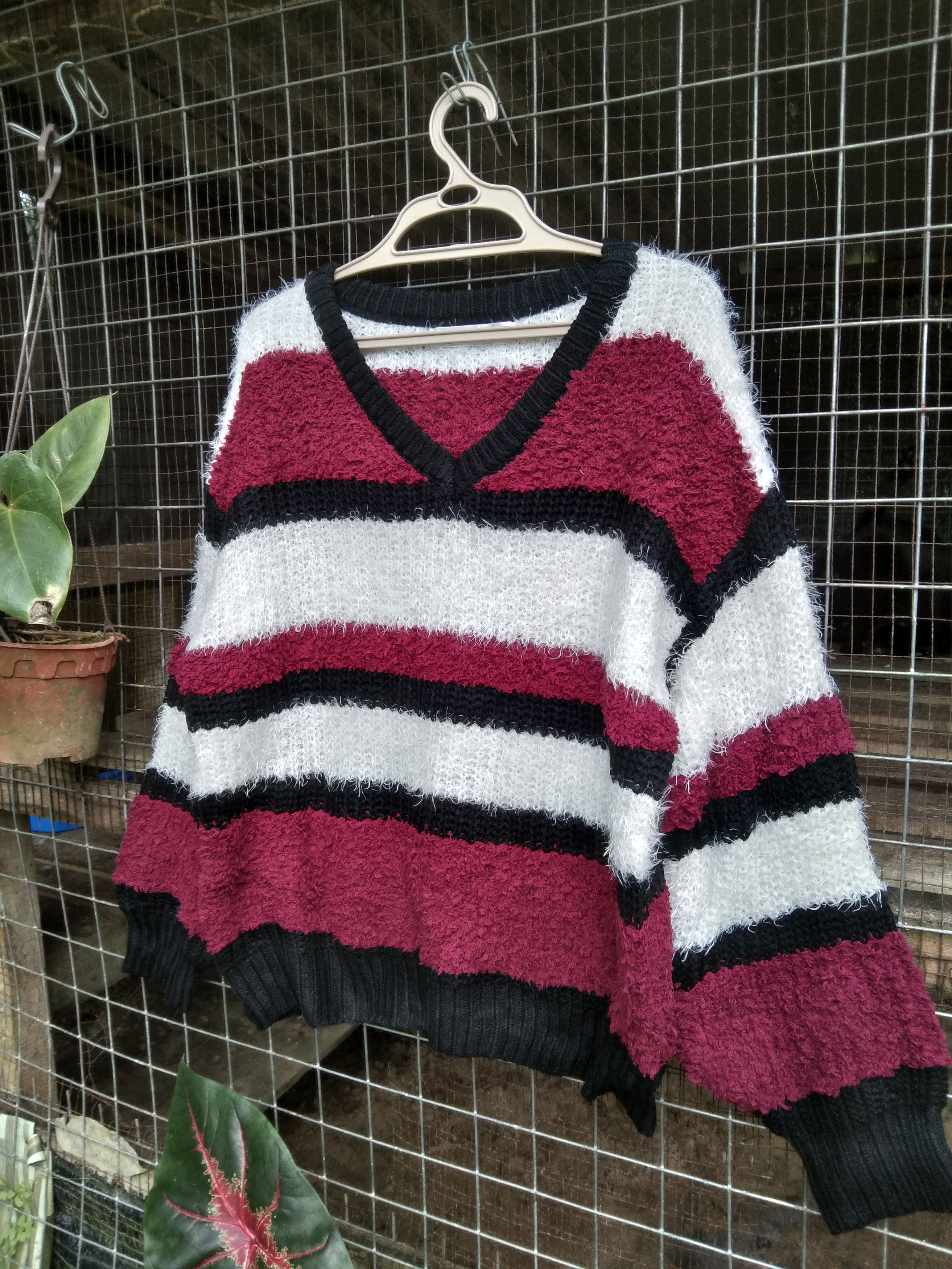 Japanese Brand JAPANESE BLUE STRIVE KNIT SWEATER Size US L / EU 52-54 / 3 - 2 Thumbnail