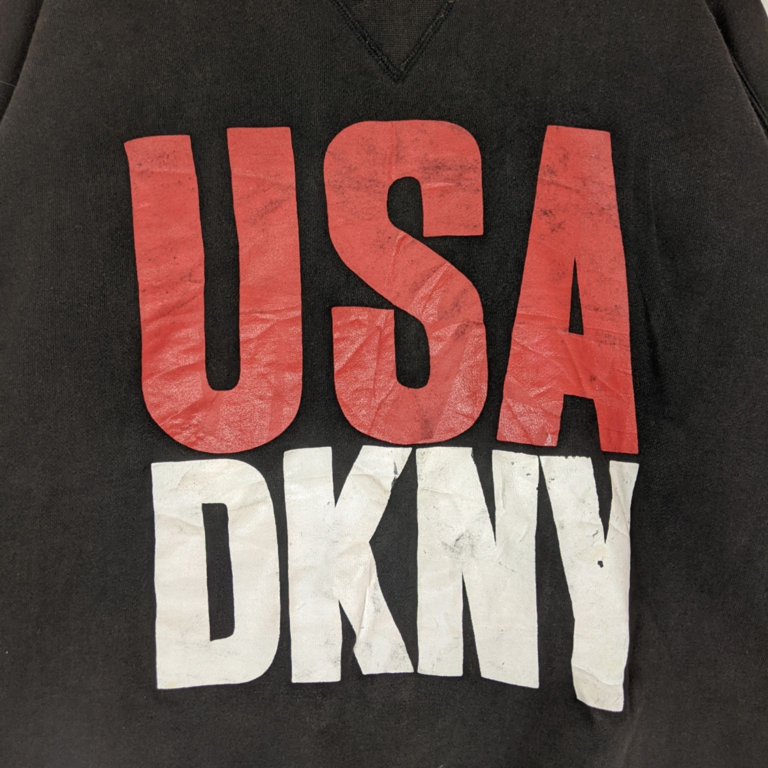 DKNY Vintage 90's DKNY USA Big Spell Out Logo Jumper Sweatshirt Size US XL / EU 56 / 4 - 5 Thumbnail