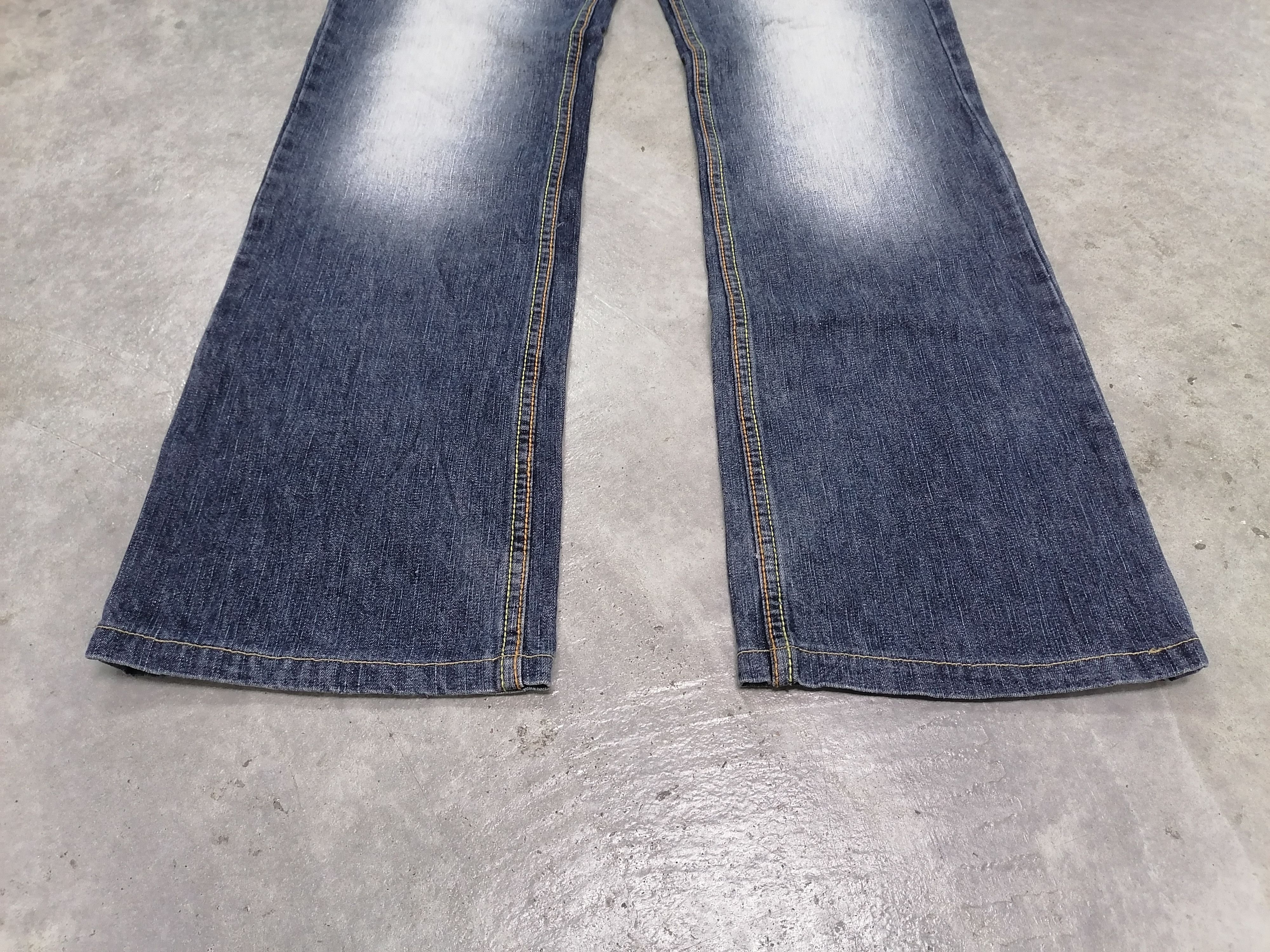 Japanese Brand Rare🔥Pandora Flare Faded Blue Bushpant⚡⚡⚡ Size US 30 / EU 46 - 3 Thumbnail