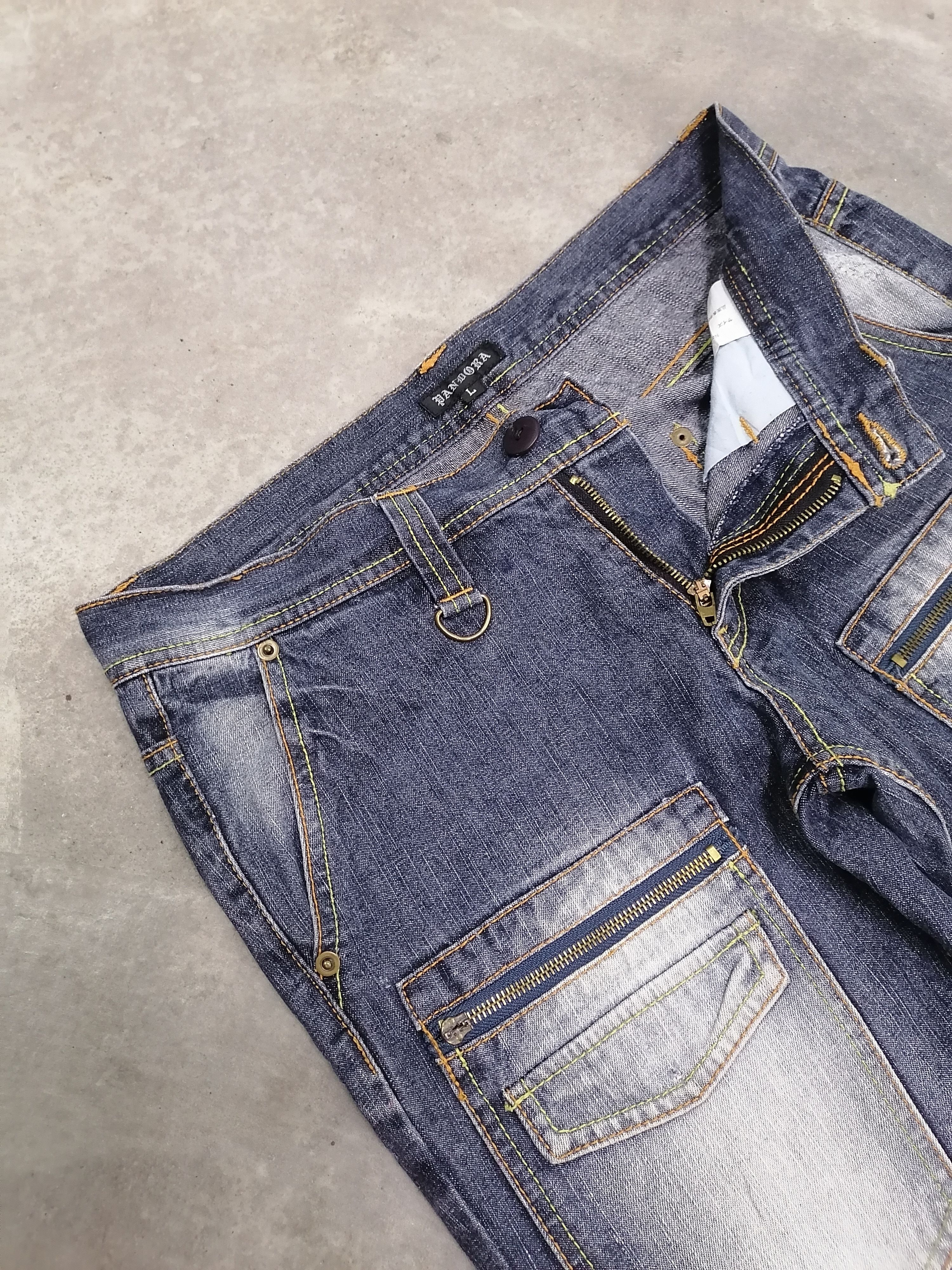 Japanese Brand Rare🔥Pandora Flare Faded Blue Bushpant⚡⚡⚡ Size US 30 / EU 46 - 5 Thumbnail