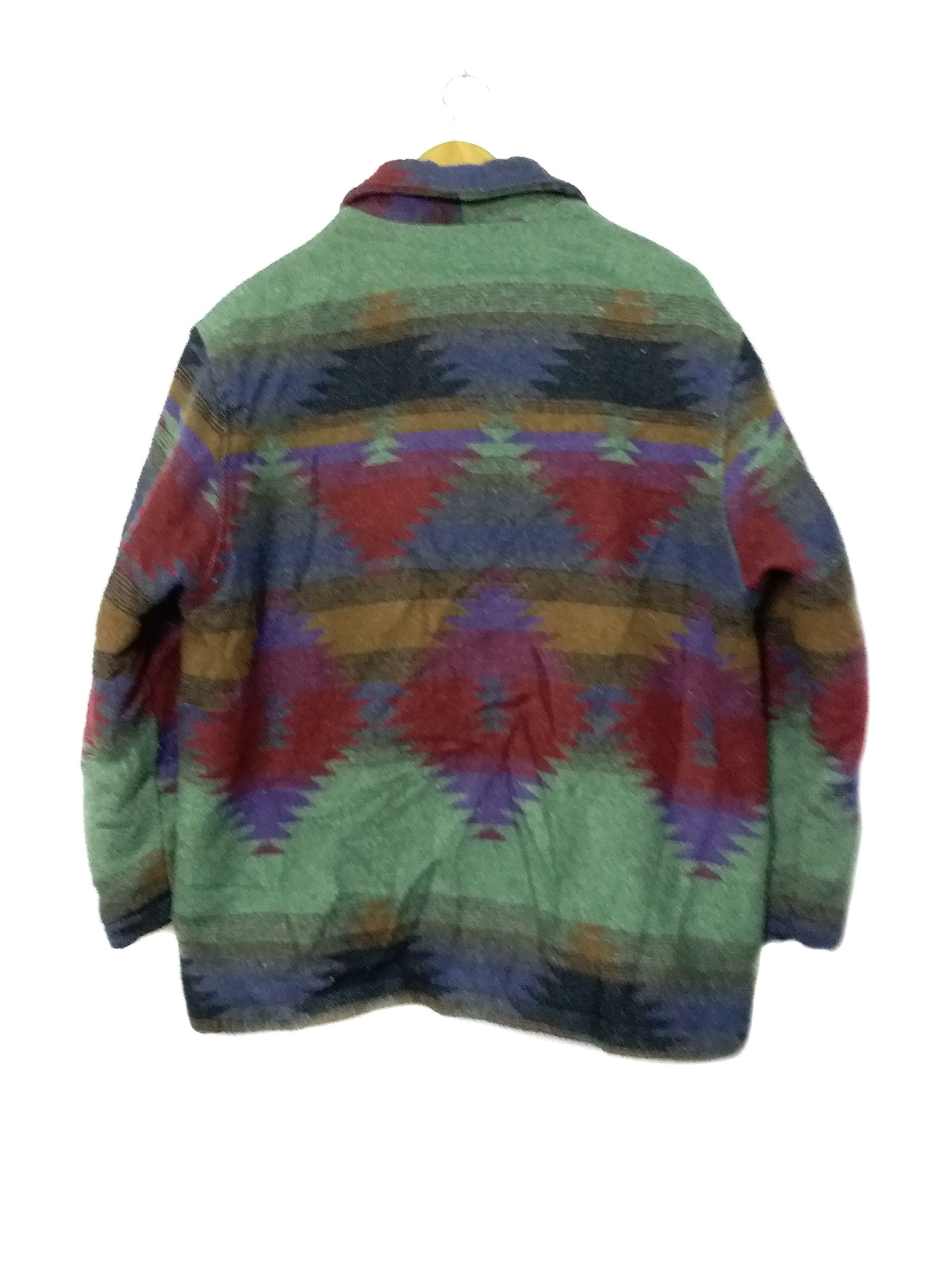 Designer WINTER💥NAVAJO Aztec Blanket Wool Multicoloured Coat France Size US M / EU 48-50 / 2 - 2 Thumbnail