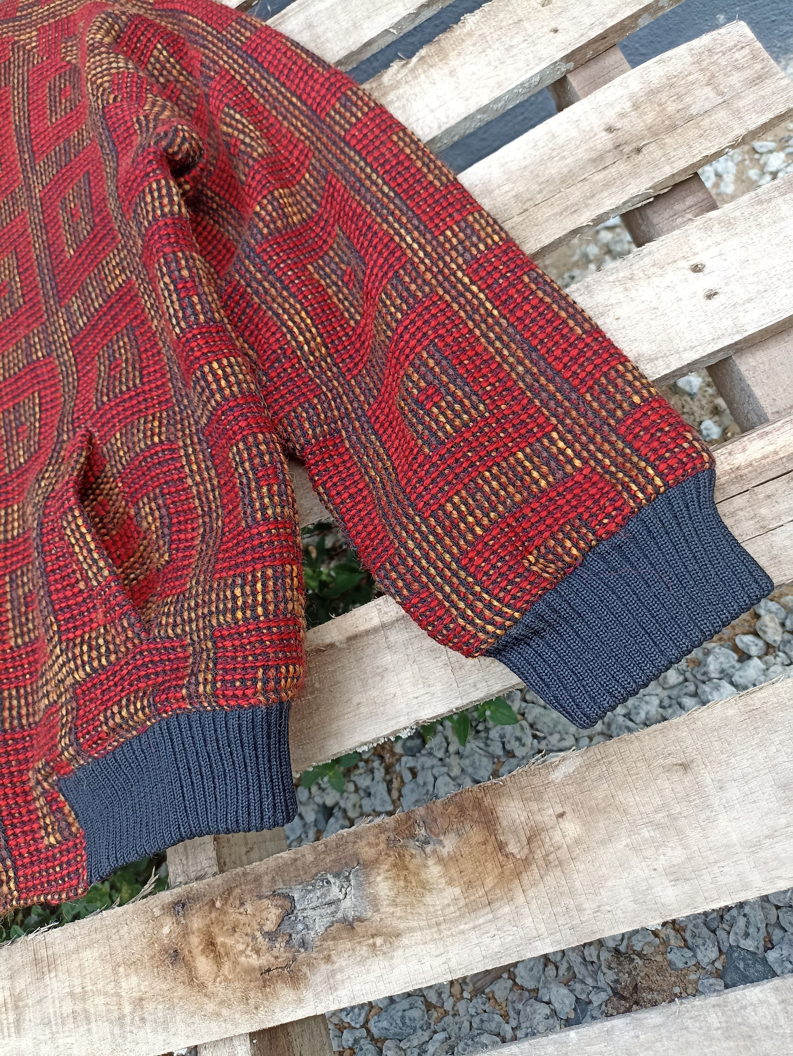 Japanese Brand × Vintage Vintage 80s Rotary Group Thick Cable Wool Bomber Jacket Size US M / EU 48-50 / 2 - 3 Thumbnail
