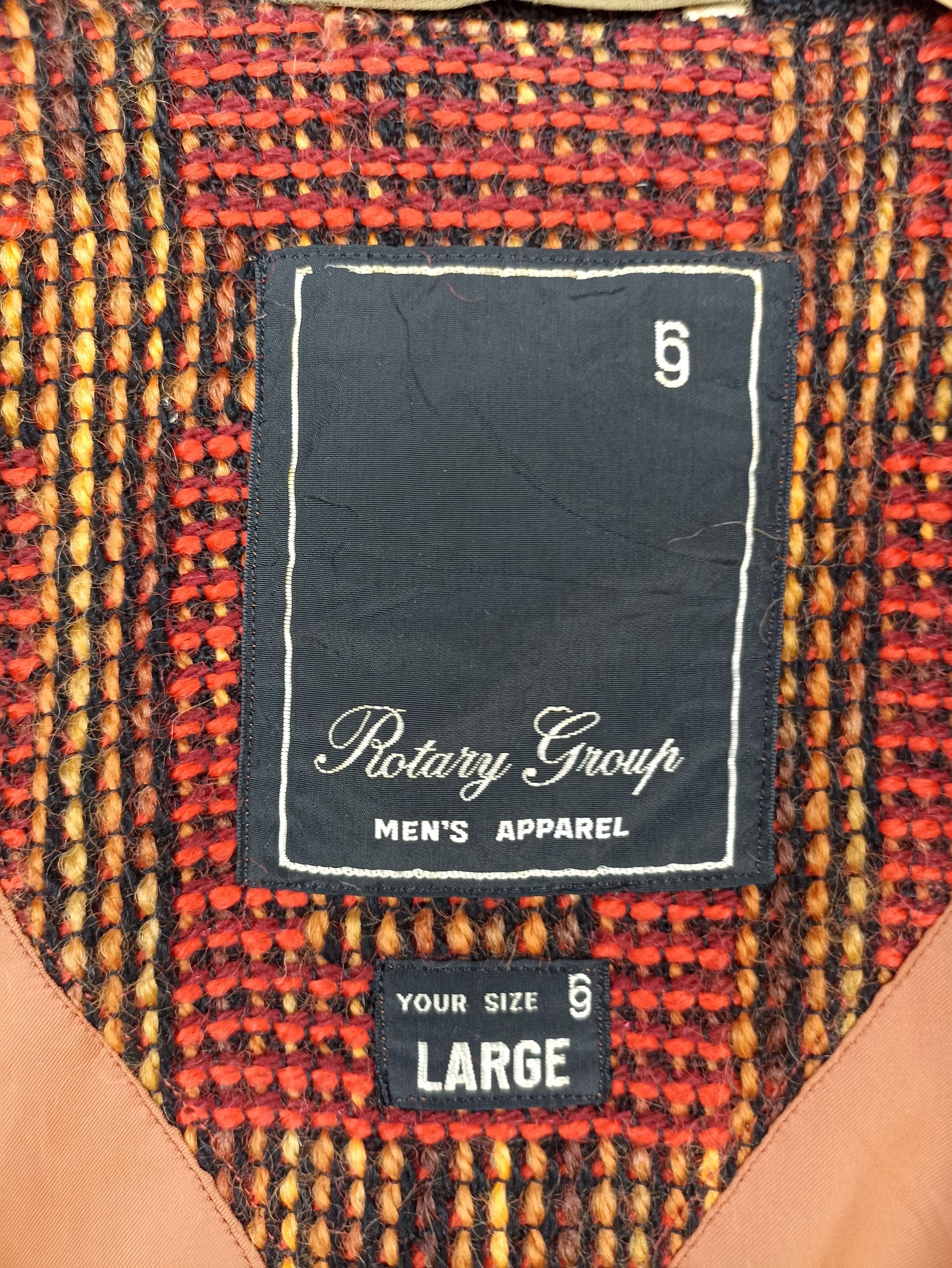 Japanese Brand × Vintage Vintage 80s Rotary Group Thick Cable Wool Bomber Jacket Size US M / EU 48-50 / 2 - 6 Thumbnail