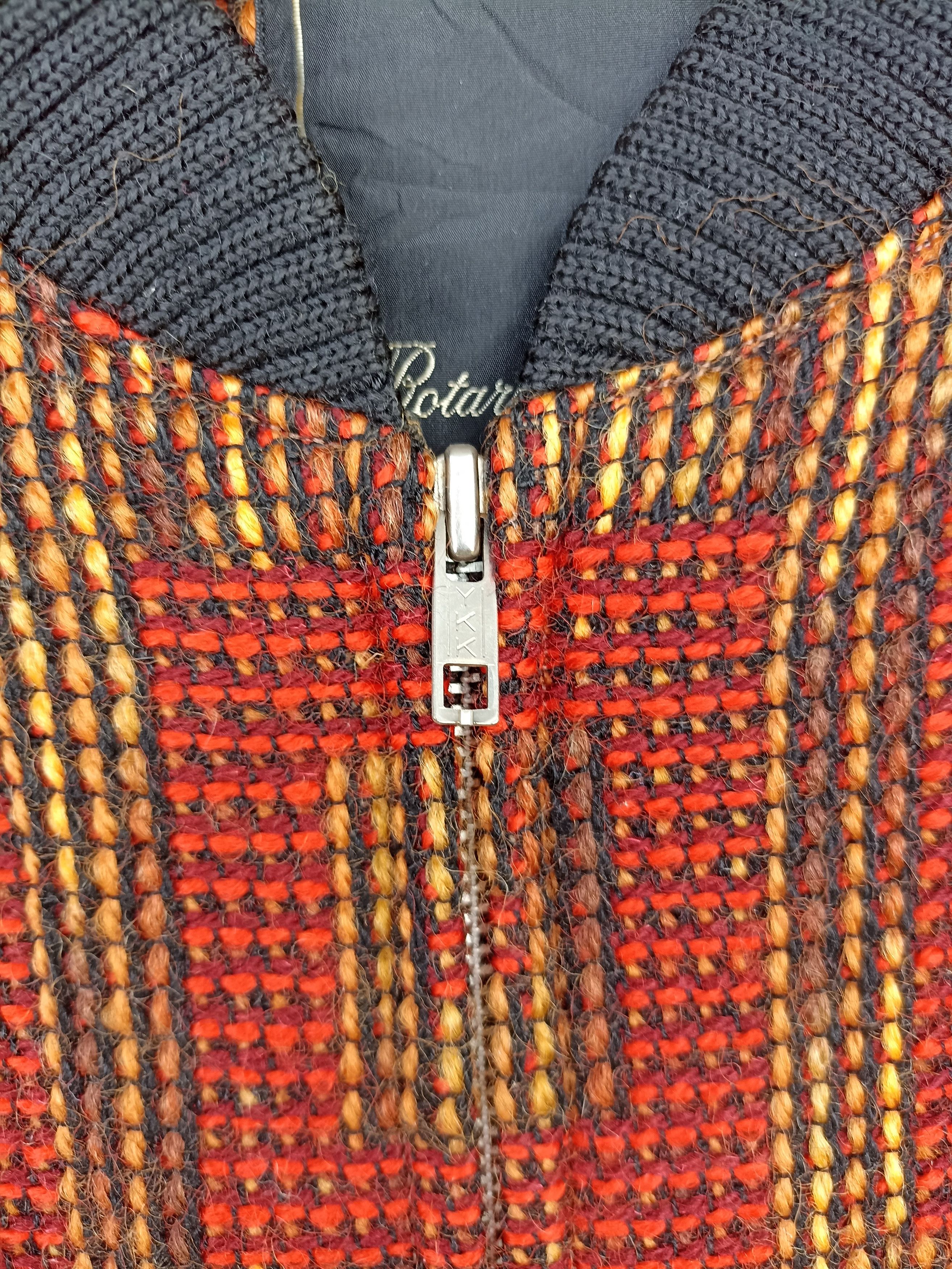 Japanese Brand × Vintage Vintage 80s Rotary Group Thick Cable Wool Bomber Jacket Size US M / EU 48-50 / 2 - 4 Thumbnail