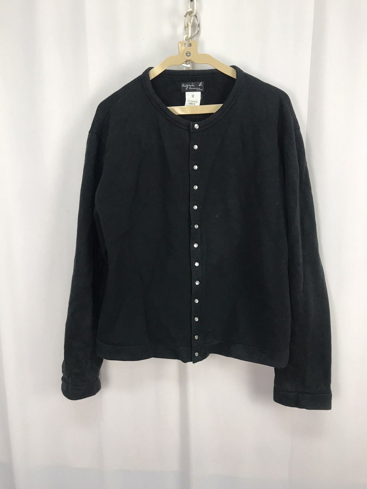 Designer × agnes b. Agnes B homme snap button sweater long sleeve Size L / US 10 / IT 46 - 7 Thumbnail