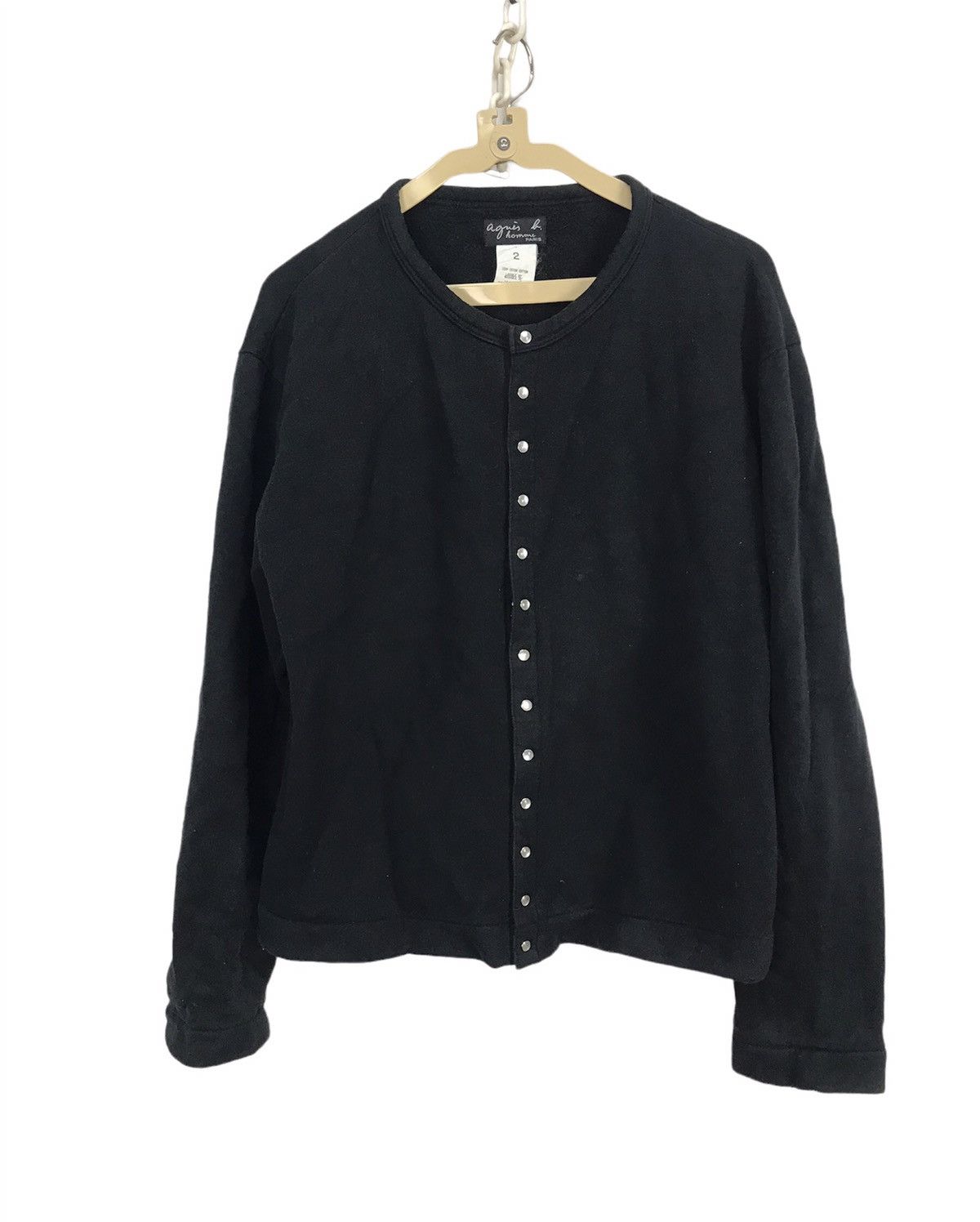 Designer × agnes b. Agnes B homme snap button sweater long sleeve Size L / US 10 / IT 46 - 1 Thumbnail
