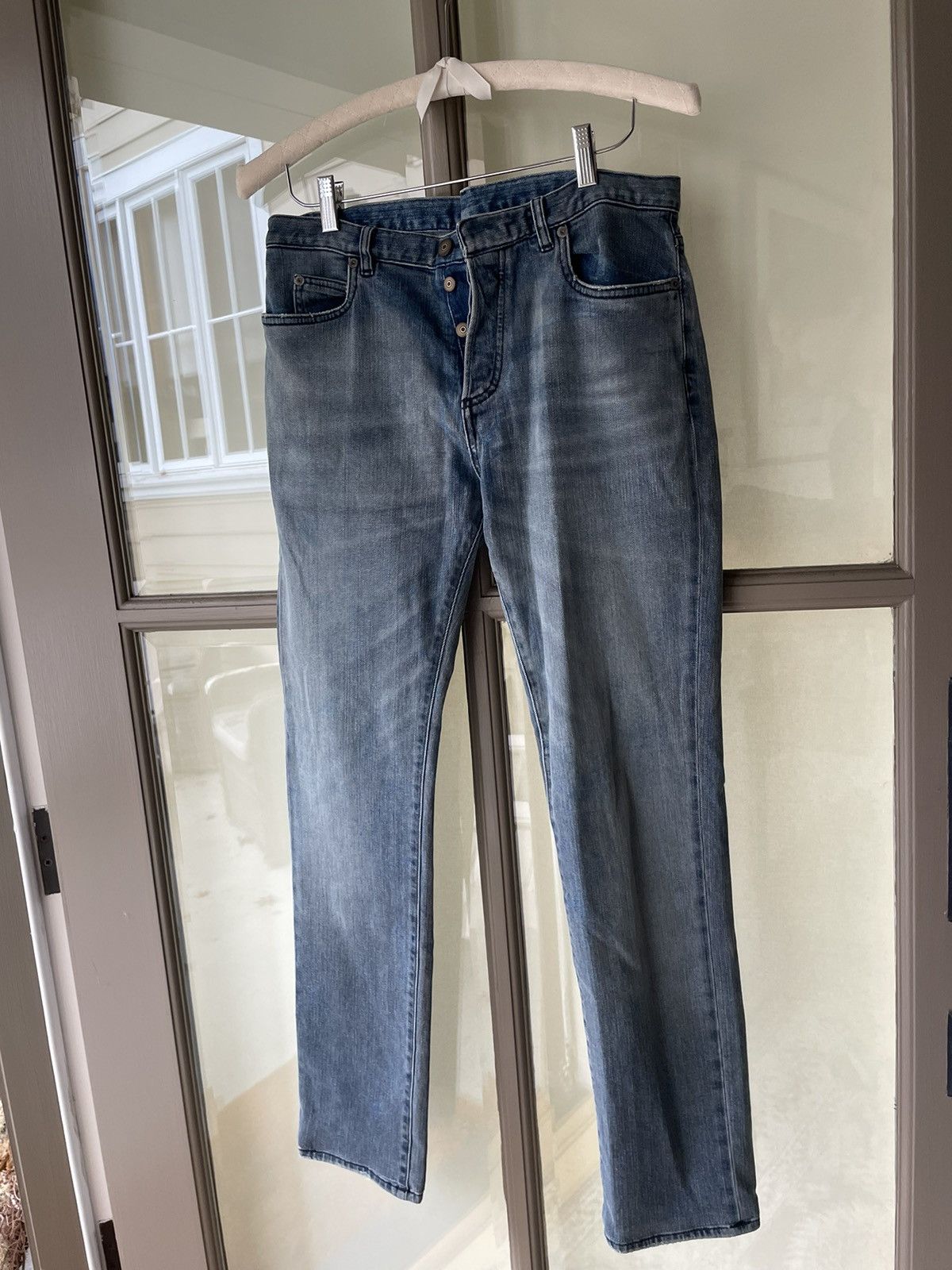 image of Maison Margiela Indigo Straight Leg Denim in Blue, Men's (Size 30)