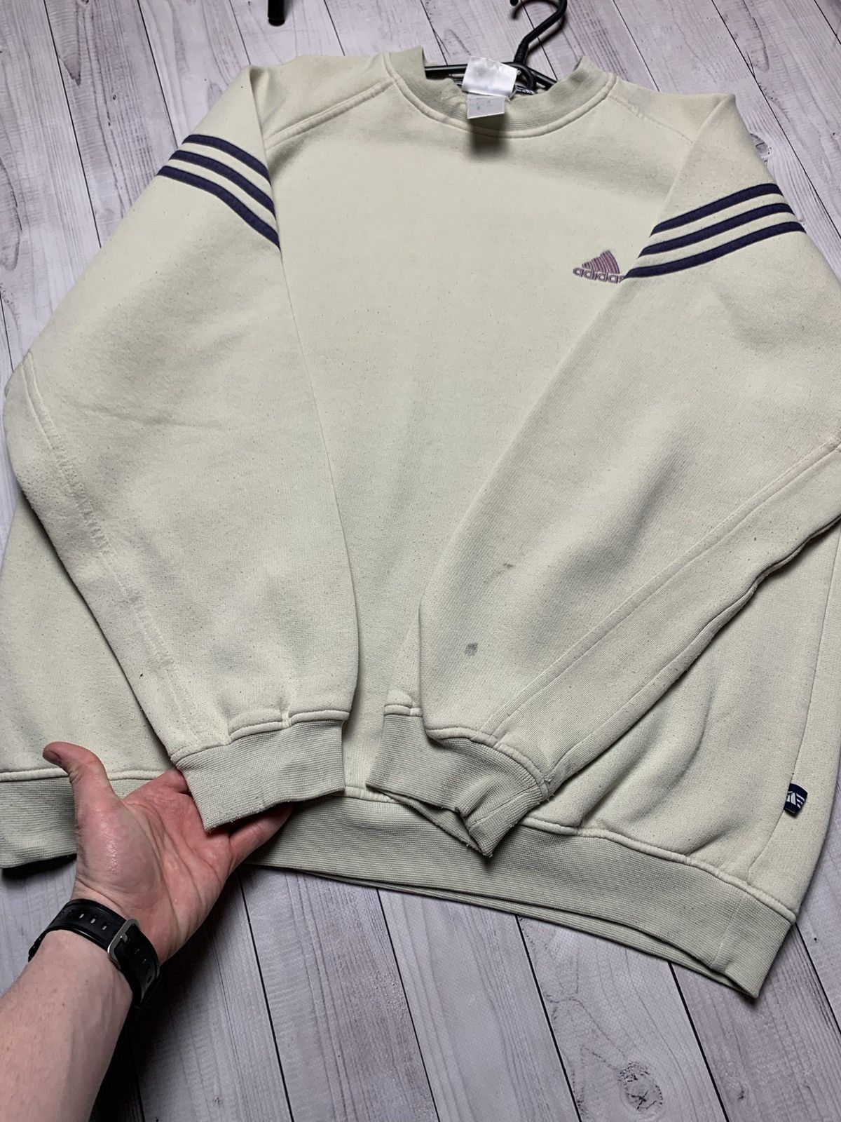 Adidas × Vintage Vintage sweatshirt adidas size L logo striped Size US L / EU 52-54 / 3 - 5 Thumbnail