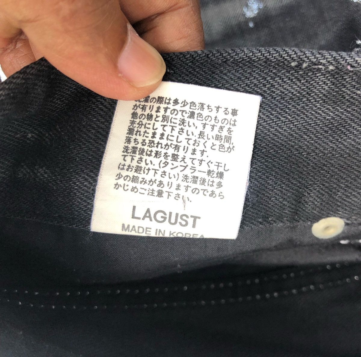 Japanese Brand Japanese Lagust Distressed Painted Flare Jeans Size US 31 - 11 Thumbnail