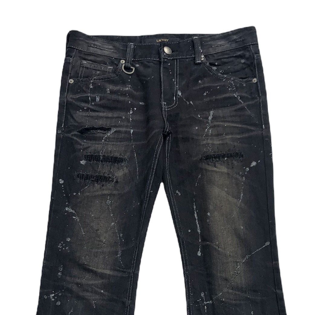 Japanese Brand Japanese Lagust Distressed Painted Flare Jeans Size US 31 - 3 Thumbnail