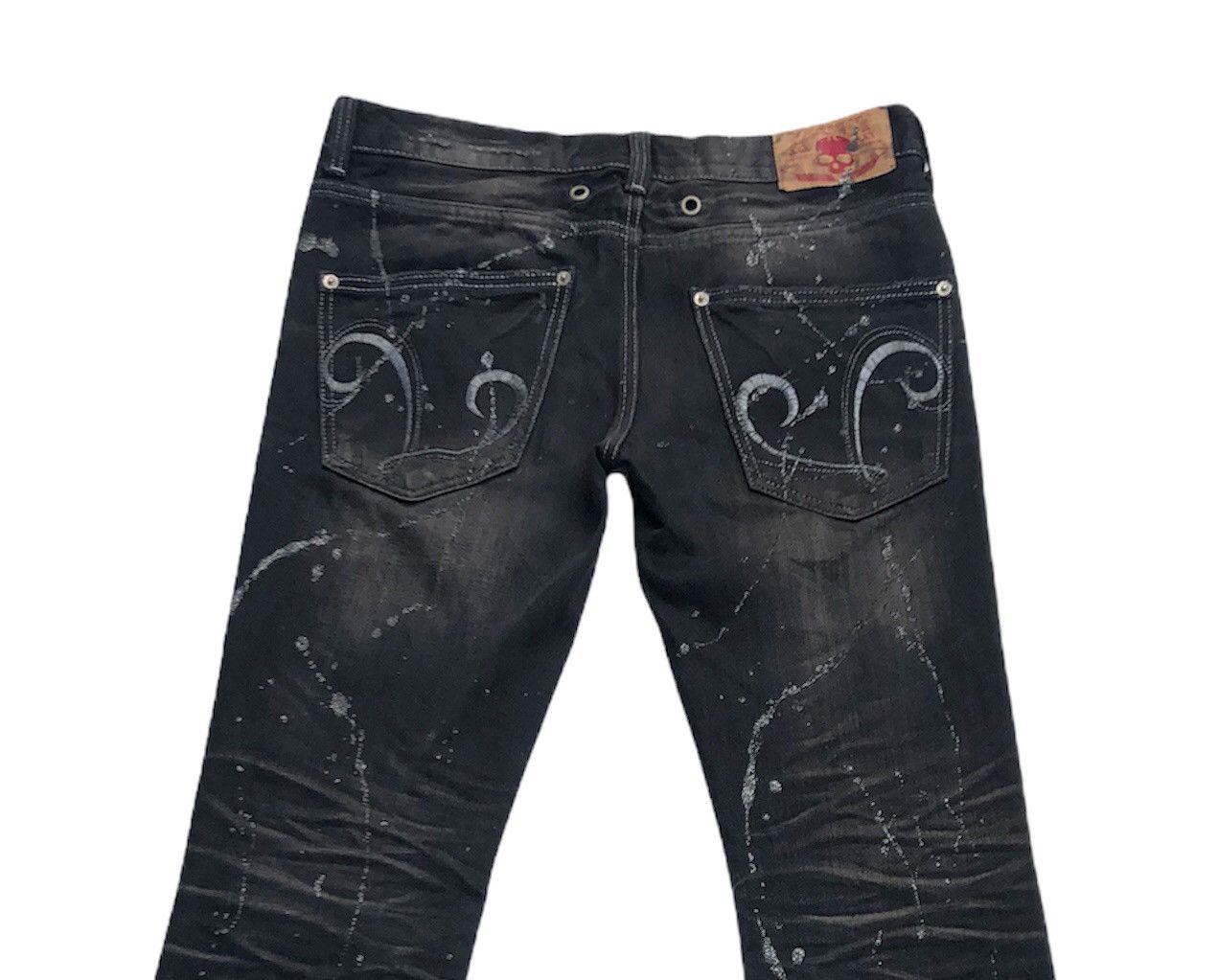 Japanese Brand Japanese Lagust Distressed Painted Flare Jeans Size US 31 - 5 Thumbnail