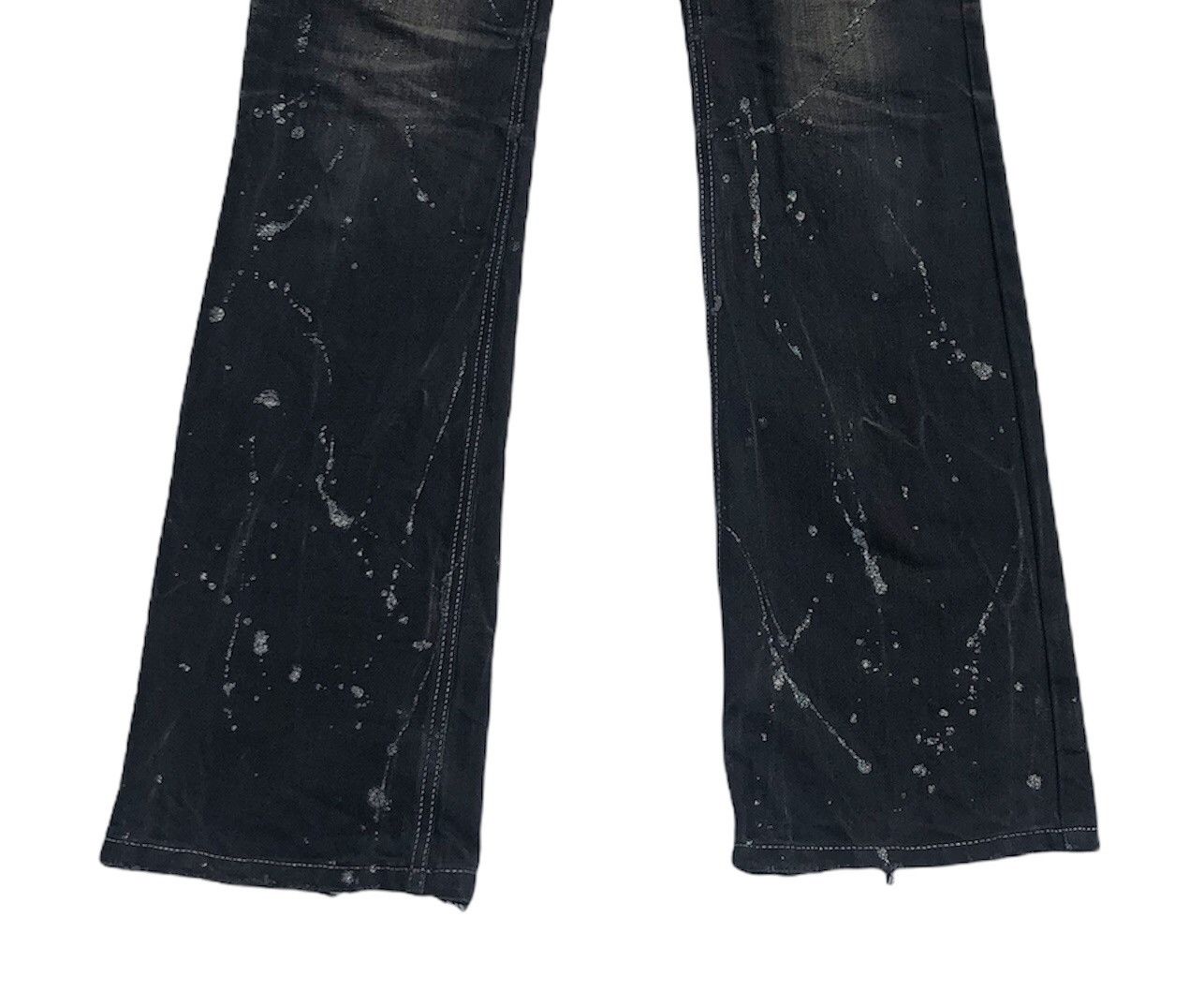 Japanese Brand Japanese Lagust Distressed Painted Flare Jeans Size US 31 - 4 Thumbnail