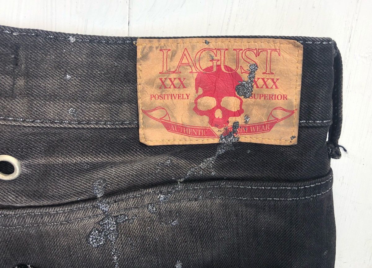 Japanese Brand Japanese Lagust Distressed Painted Flare Jeans Size US 31 - 7 Thumbnail