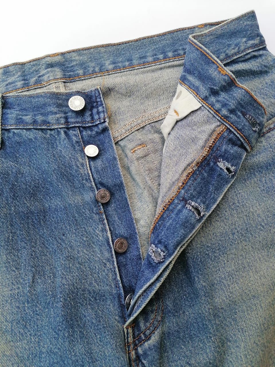 Levi's × Levi's Vintage Clothing × Vintage Levi's Strauss 501 Fly Button Denim Jeans Size US 35 - 6 Thumbnail