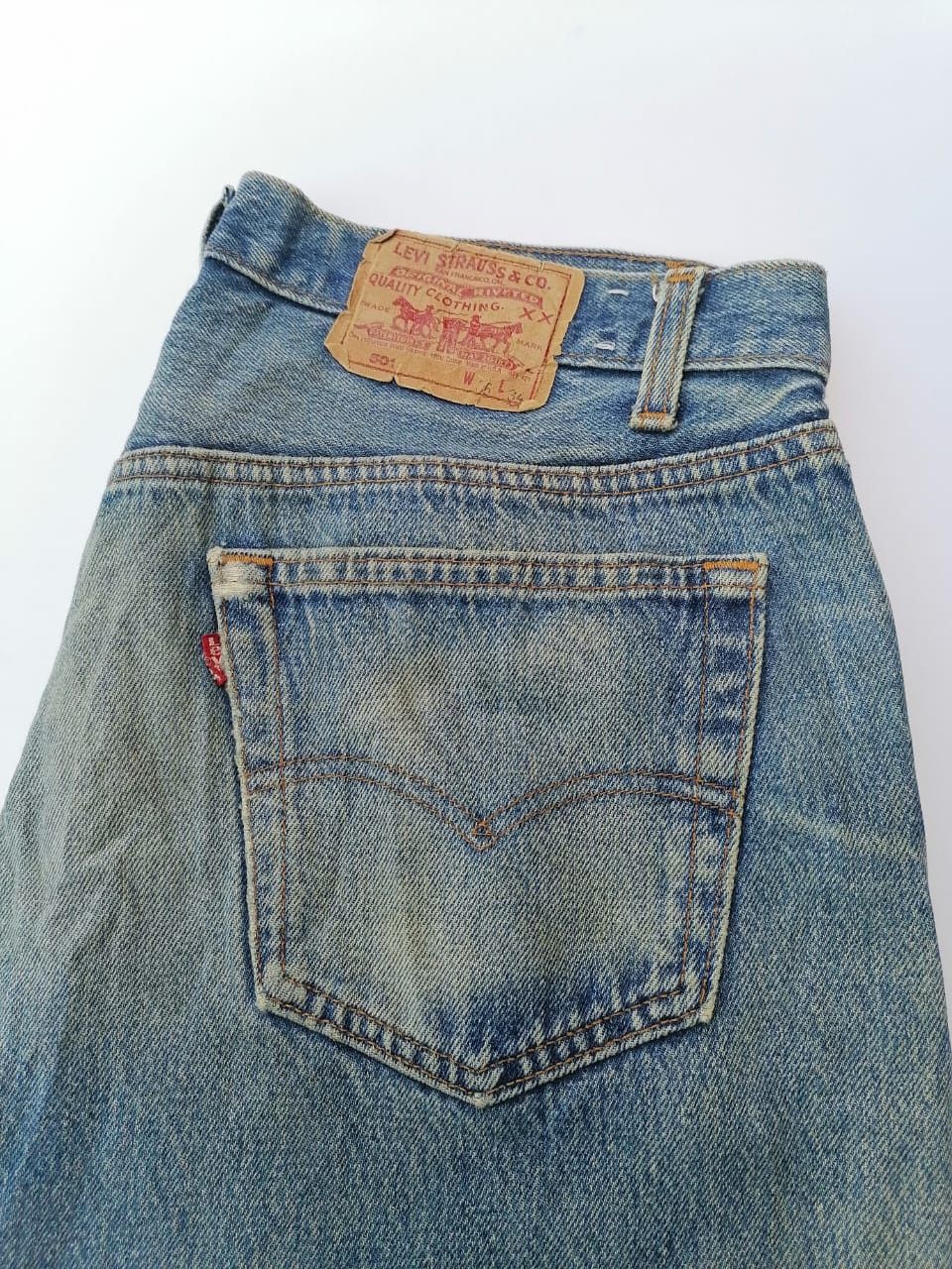 Levi's × Levi's Vintage Clothing × Vintage Levi's Strauss 501 Fly Button Denim Jeans Size US 35 - 5 Thumbnail