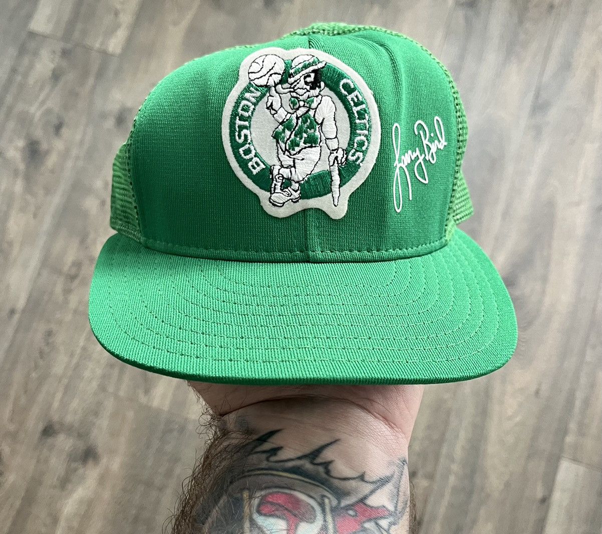 NBA × Vintage Vintage Boston Celtics Larry Bird SnapBack Trucker Hat Size ONE SIZE - 1 Thumbnail