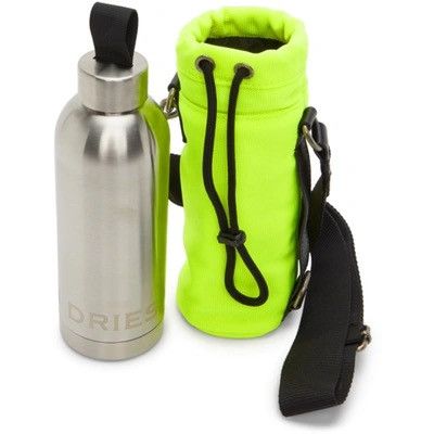 image of Dries Van Noten Stainless Steel Water Bottle in Silver, Men's