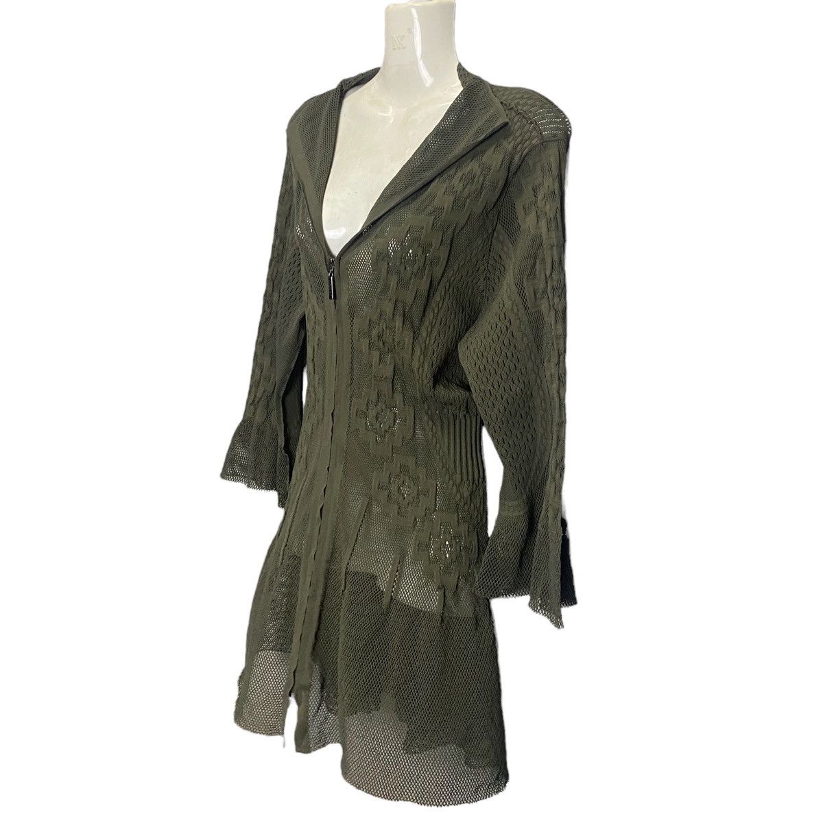 Hiroko Koshino Homme × Vintage Hiroko Bis Hiroko Koshino transparant cardigan dress zipper Size M / US 6-8 / IT 42-44 - 4 Thumbnail
