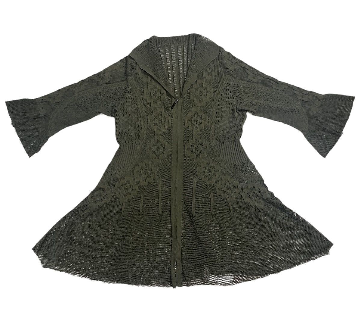 Hiroko Koshino Homme × Vintage Hiroko Bis Hiroko Koshino transparant cardigan dress zipper Size M / US 6-8 / IT 42-44 - 5 Thumbnail