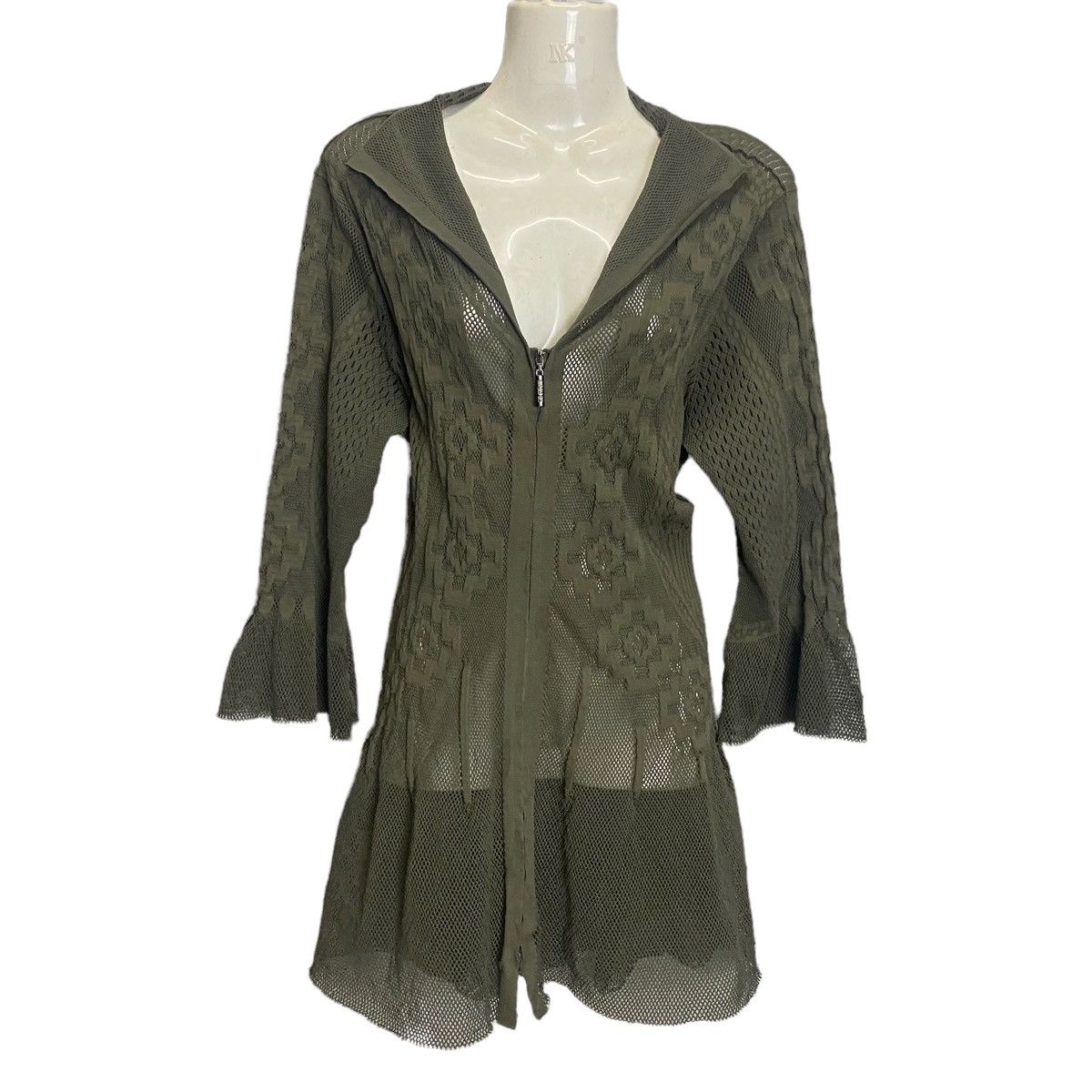 Hiroko Koshino Homme × Vintage Hiroko Bis Hiroko Koshino transparant cardigan dress zipper Size M / US 6-8 / IT 42-44 - 1 Thumbnail