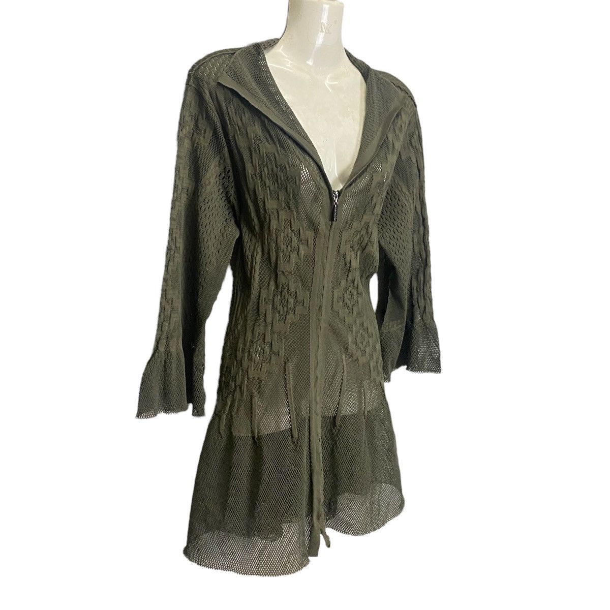 Hiroko Koshino Homme × Vintage Hiroko Bis Hiroko Koshino transparant cardigan dress zipper Size M / US 6-8 / IT 42-44 - 3 Thumbnail