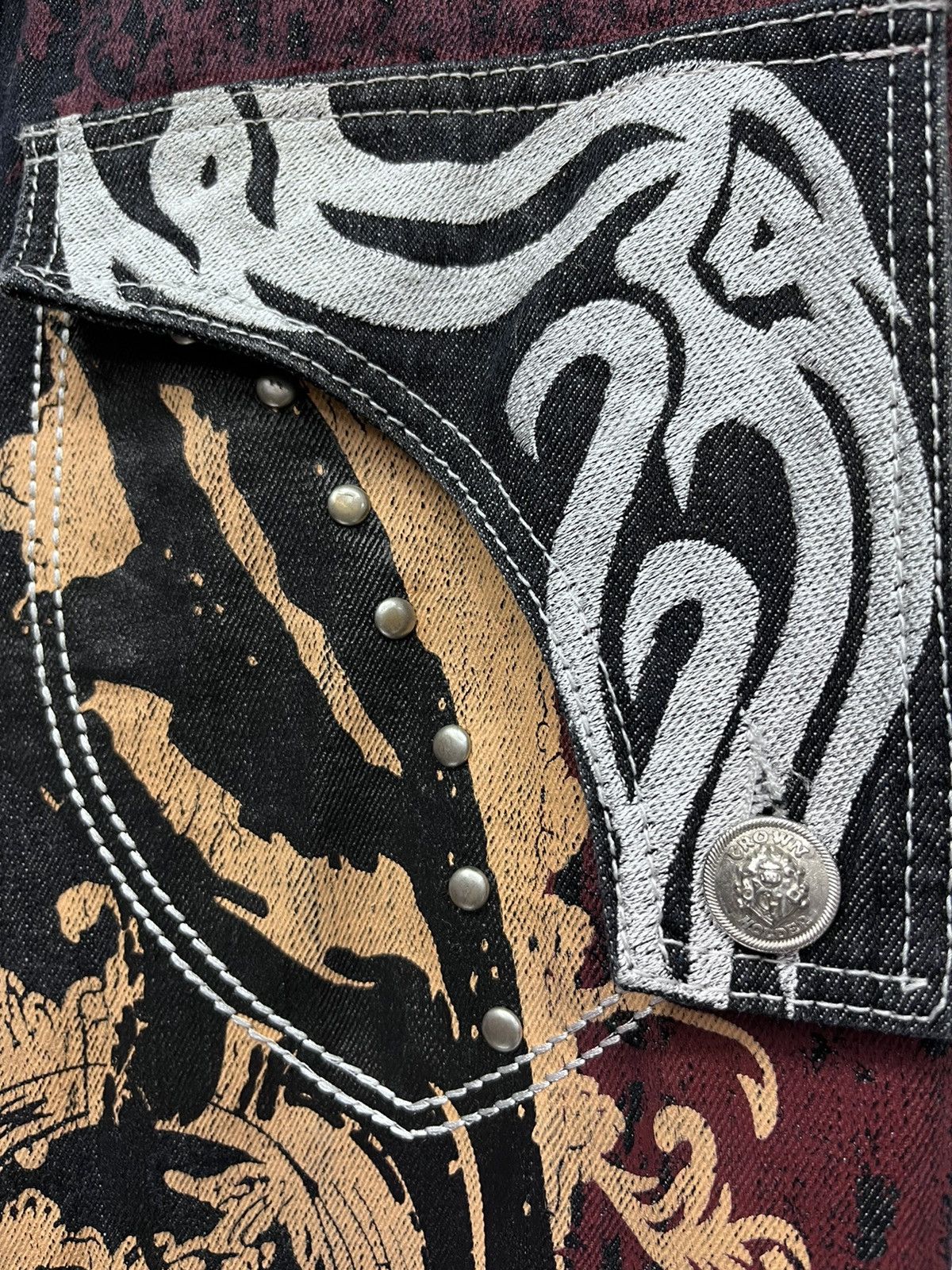 Tribal Streetwear 💥LAST OFFER💥 Embroidery Printed Tattoo Design Hip Hop Denim Size US 30 / EU 46 - 6 Thumbnail