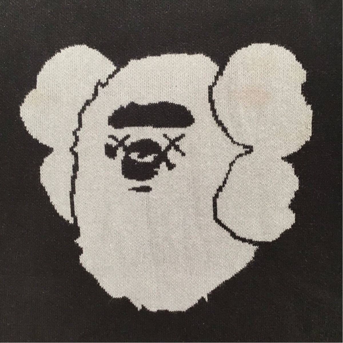 Bape × Kaws × Nigo BAPE × KAWS Big head logo knit sweater a bathing ape NIGO Size US M / EU 48-50 / 2 - 2 Thumbnail