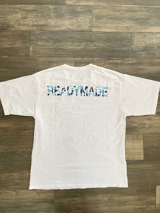 Bape Bape x READYMADE Blue Camo Logo Tee | Grailed