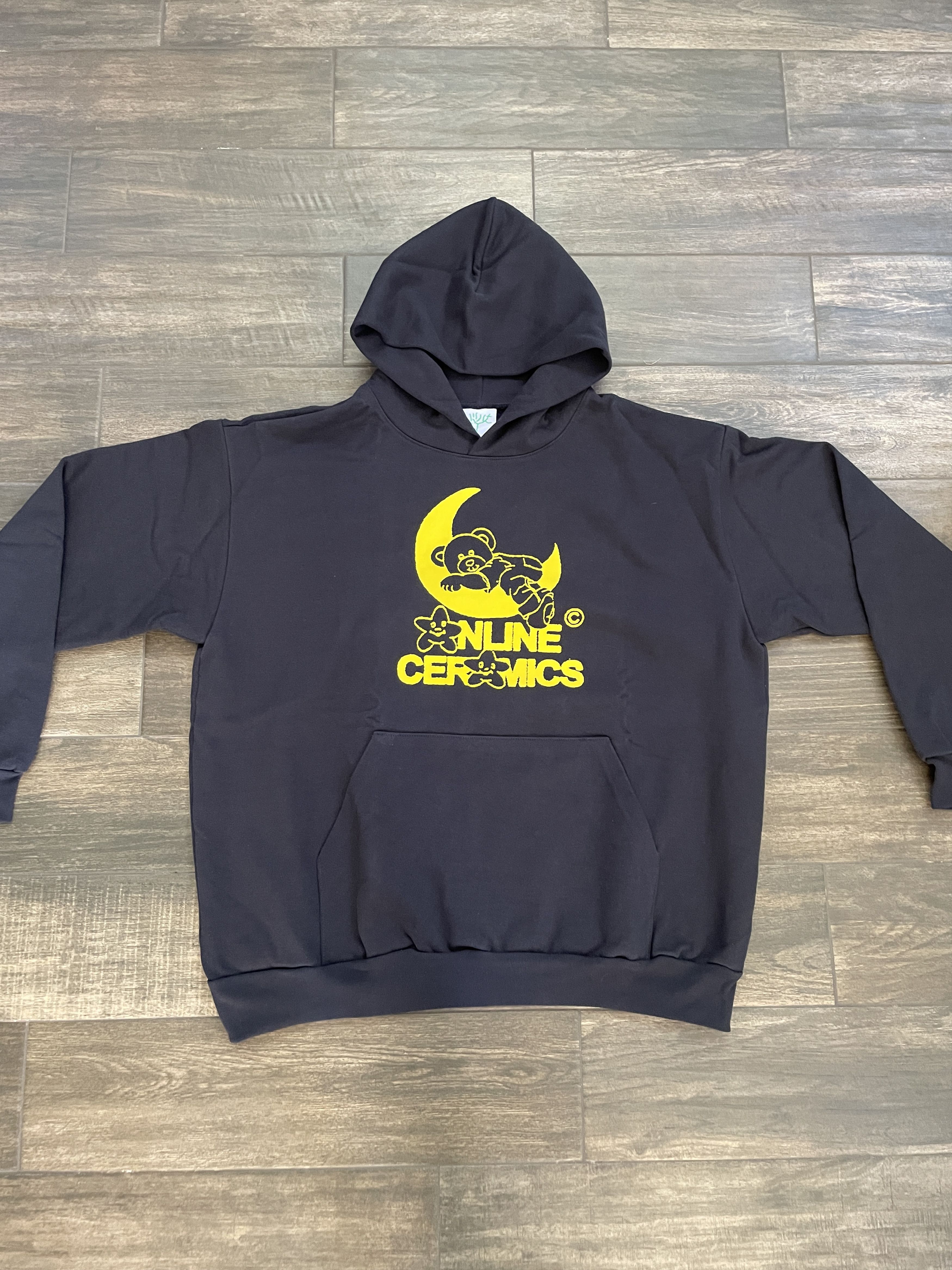 image of Online Ceramics Bear Star Logo Hoodie in Navy, Men's (Size 2XL)