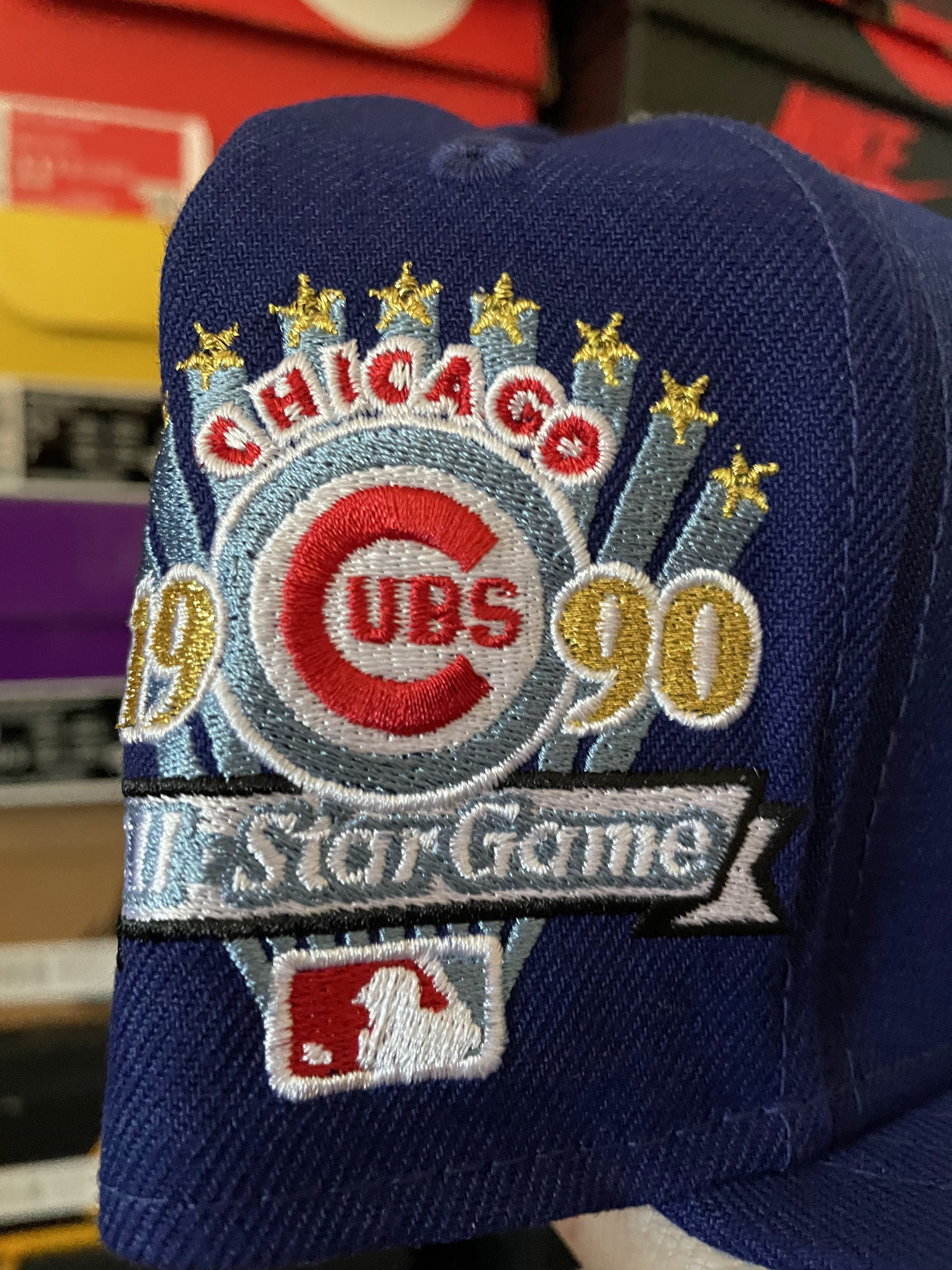 MLB × New Era Topperz Chicago Cubs 7 1/8 1990 All Star Blue Red Icy ASG Size ONE SIZE - 4 Thumbnail