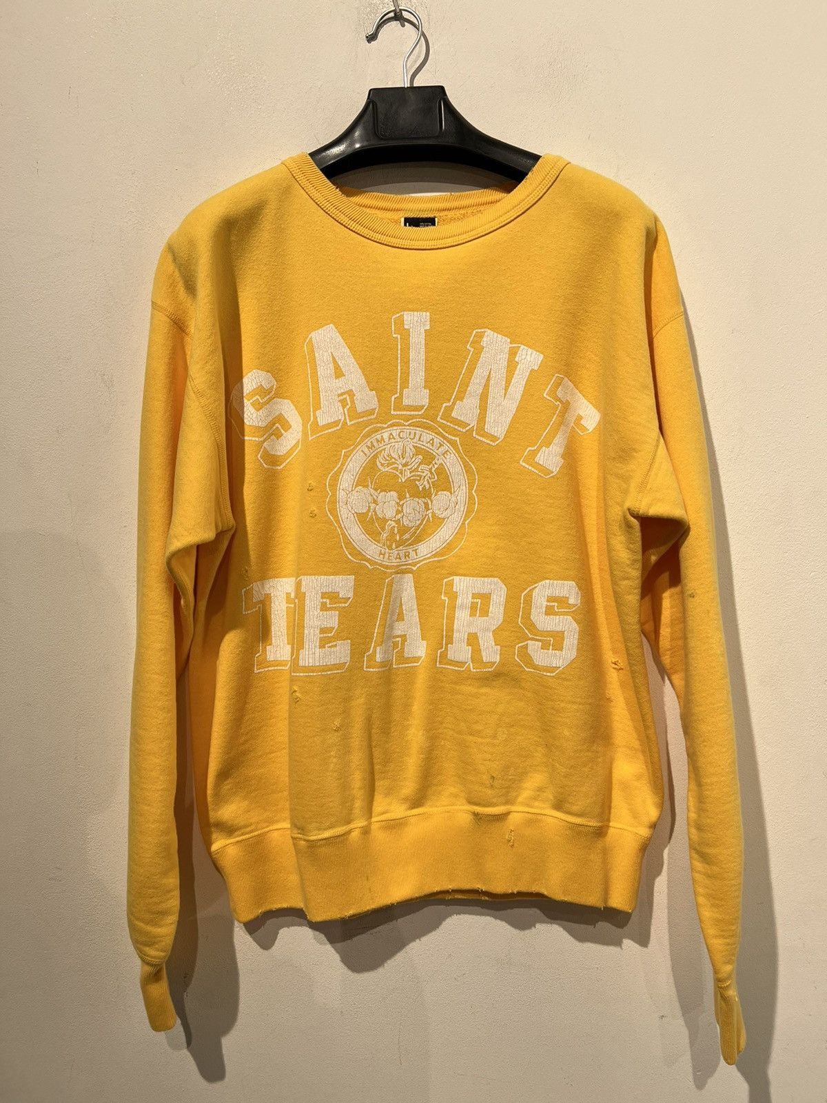 Mens Vintage T-Shirts Saint michael tears Vintage Spring and Autumn Casual T-Shirt main image 1