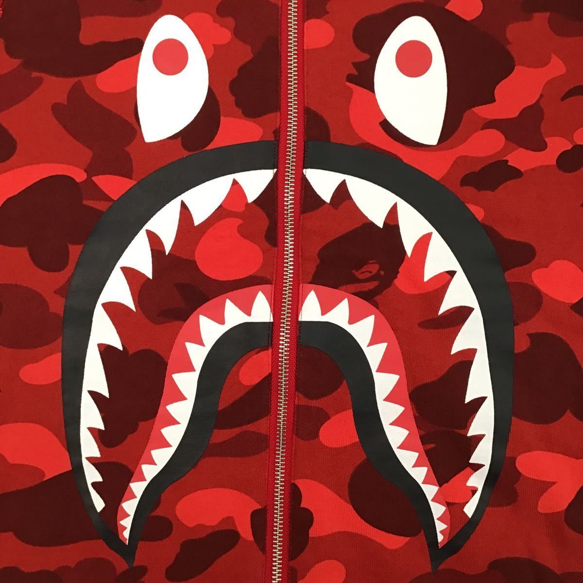 Bape BAPE Real Zip Shark sweat shirt red camo Size US S / EU 44-46 / 1 - 2 Thumbnail