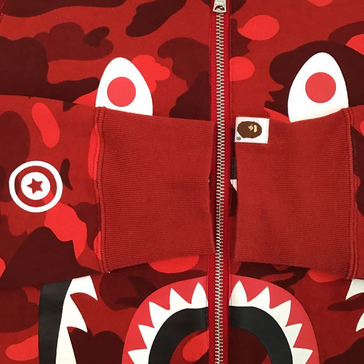 Bape BAPE Real Zip Shark sweat shirt red camo Size US S / EU 44-46 / 1 - 5 Thumbnail