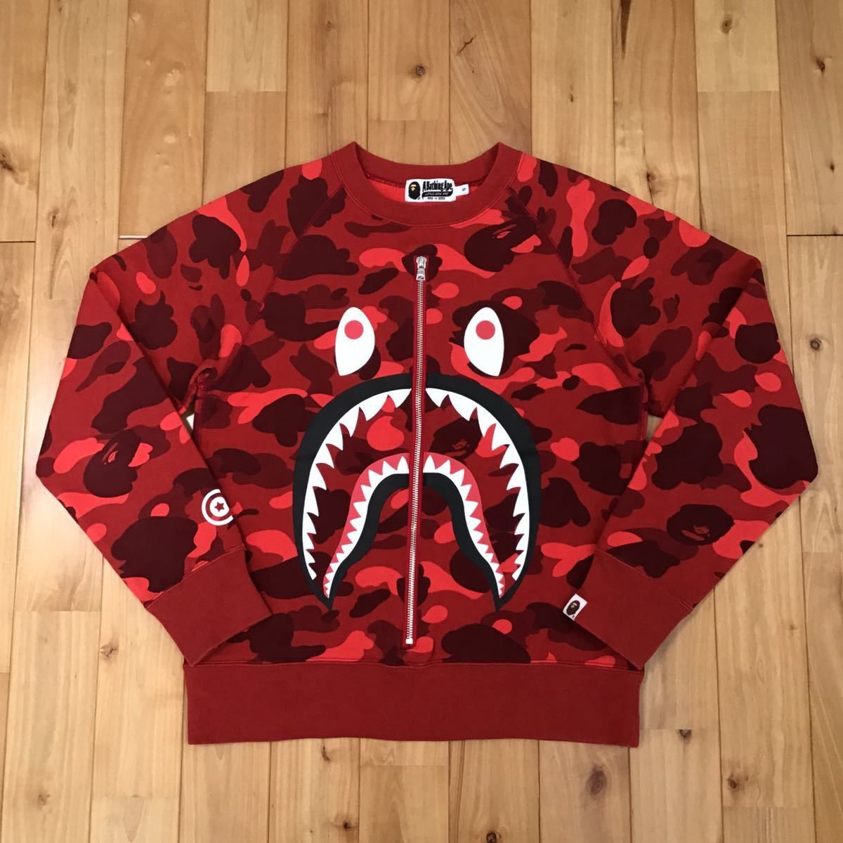 Bape BAPE Real Zip Shark sweat shirt red camo Size US S / EU 44-46 / 1 - 1 Thumbnail
