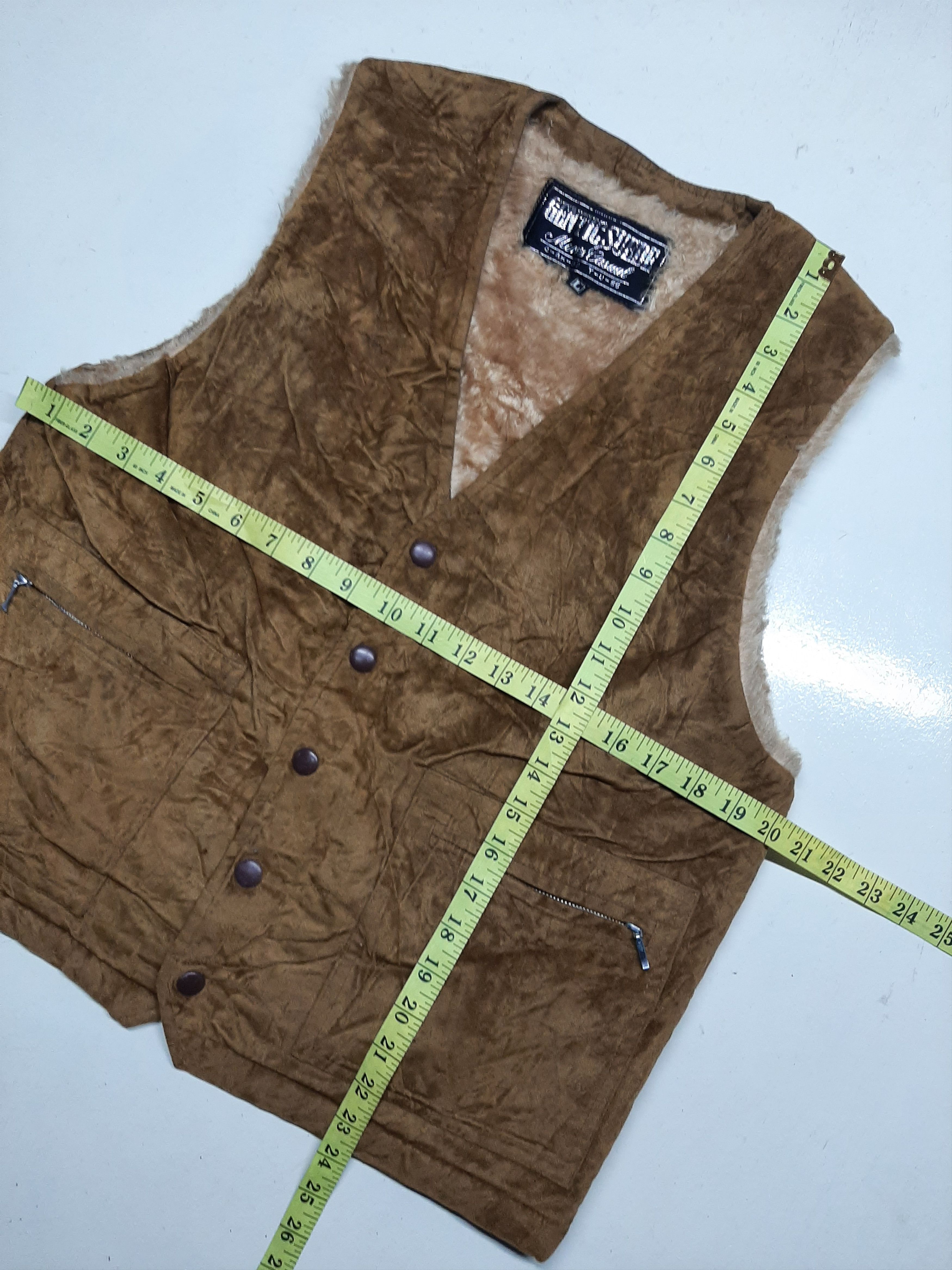 Japanese Brand × Other × Vintage GENTIC SUEDE MENS CASUAL VEST JAPAN 🇯🇵 Size US M / EU 48-50 / 2 - 11 Thumbnail