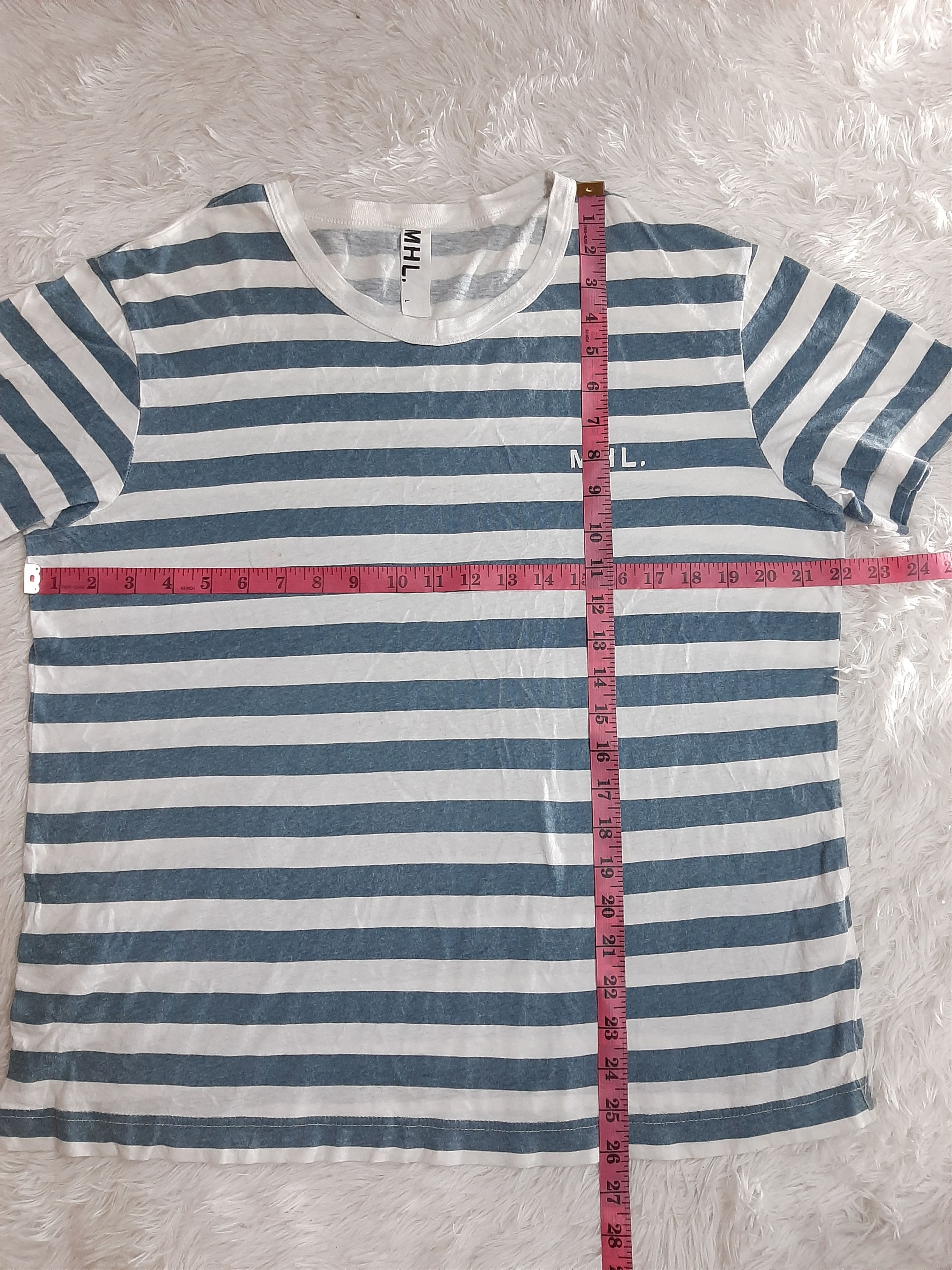 Designer × Margaret Howell × Vintage VINTAGE MARGARET HOWELL STRIPE TEE.. Size US M / EU 48-50 / 2 - 7 Thumbnail