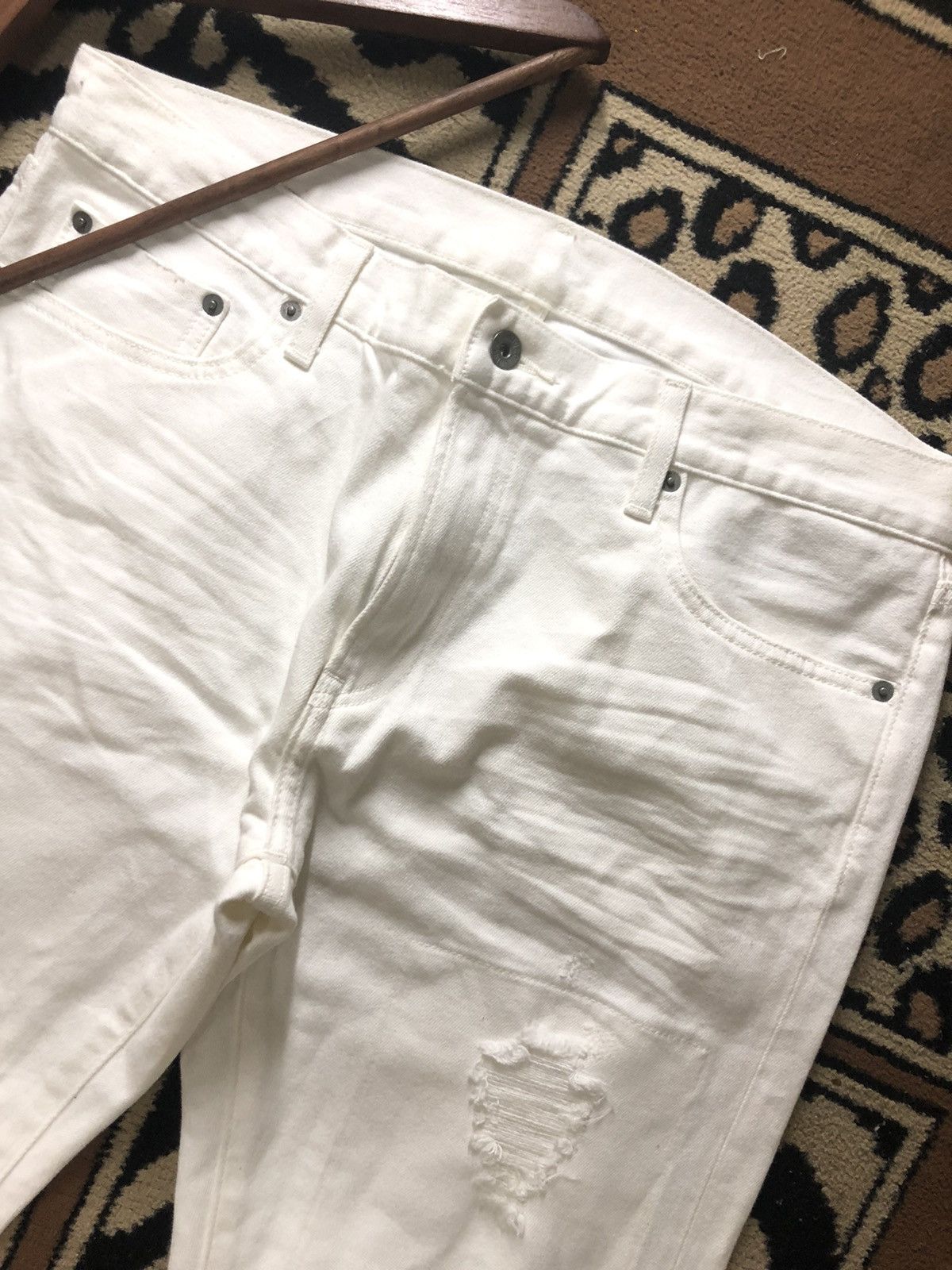 Uniqlo × Vintage VINTAGE SELVEDGE UNIQLO SLIM FIT DISTRESSED Size US 35 - 2 Thumbnail