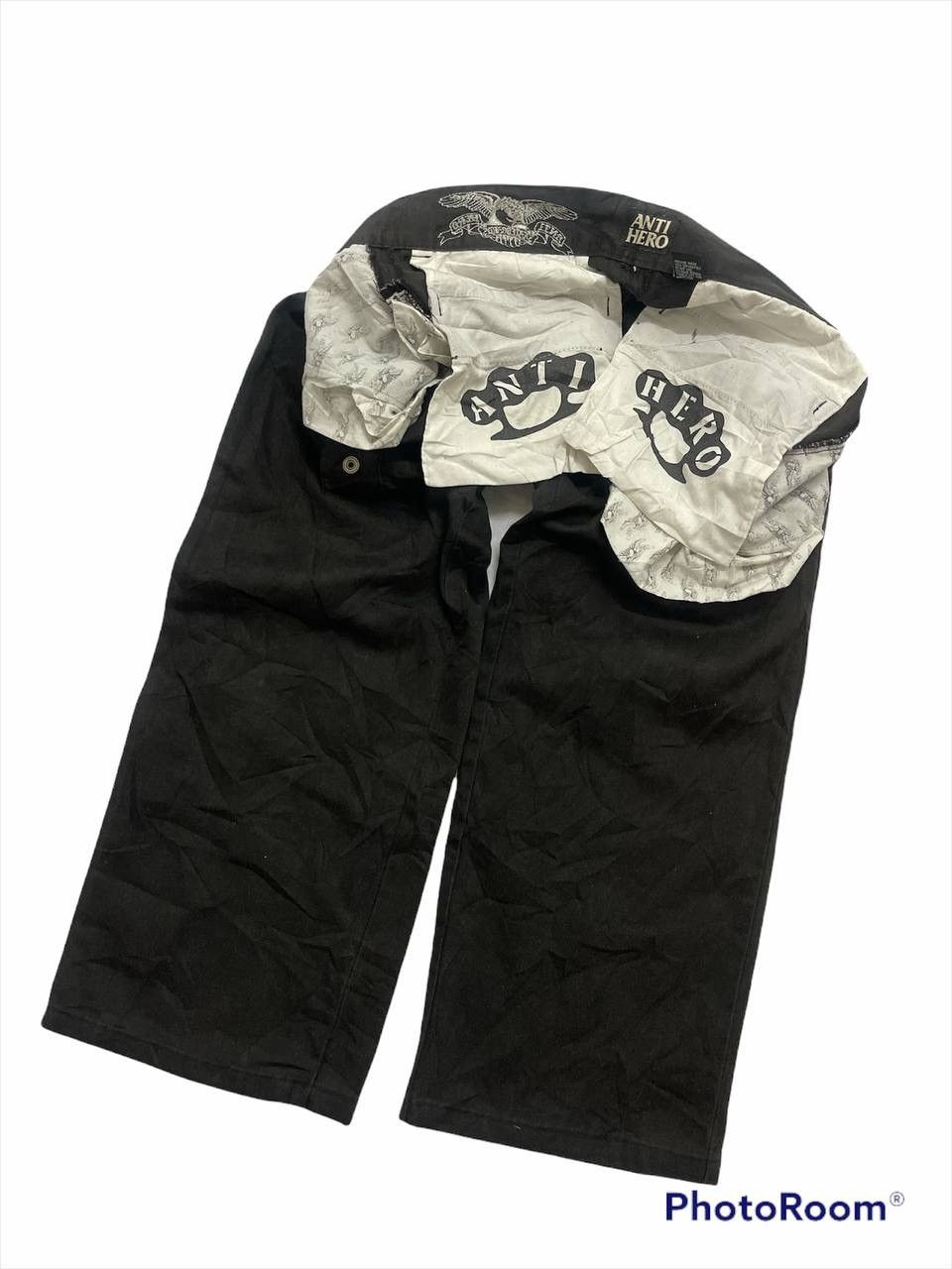 image of Vintage Antihero Skateboard Baggy Cotton Pants in Black, Men's (Size 32)