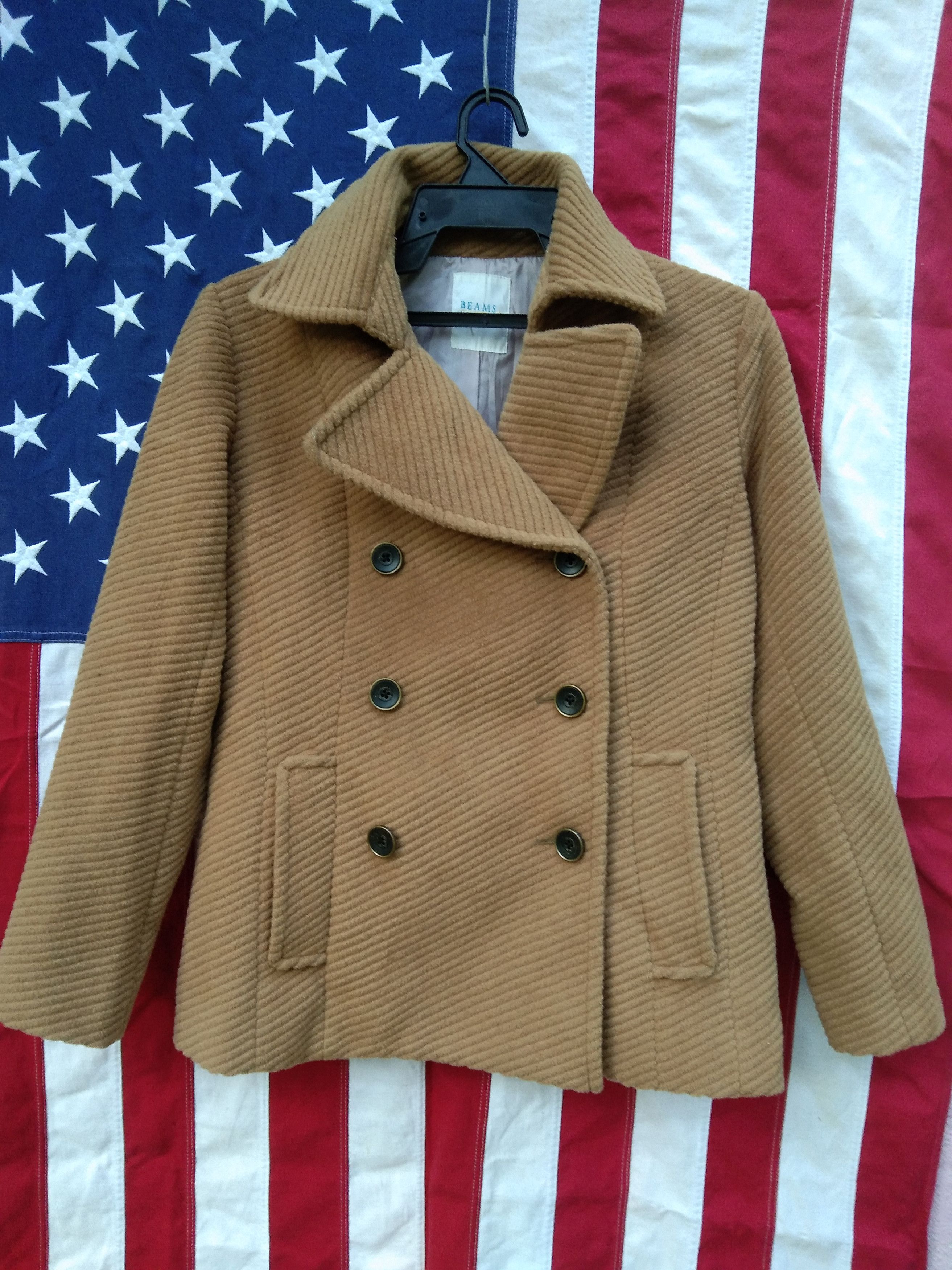 Beams Plus × Japanese Brand BEAMS LIGHTS DOUBLE-BREASTED WOOL COAT Size US S / EU 44-46 / 1 - 1 Thumbnail