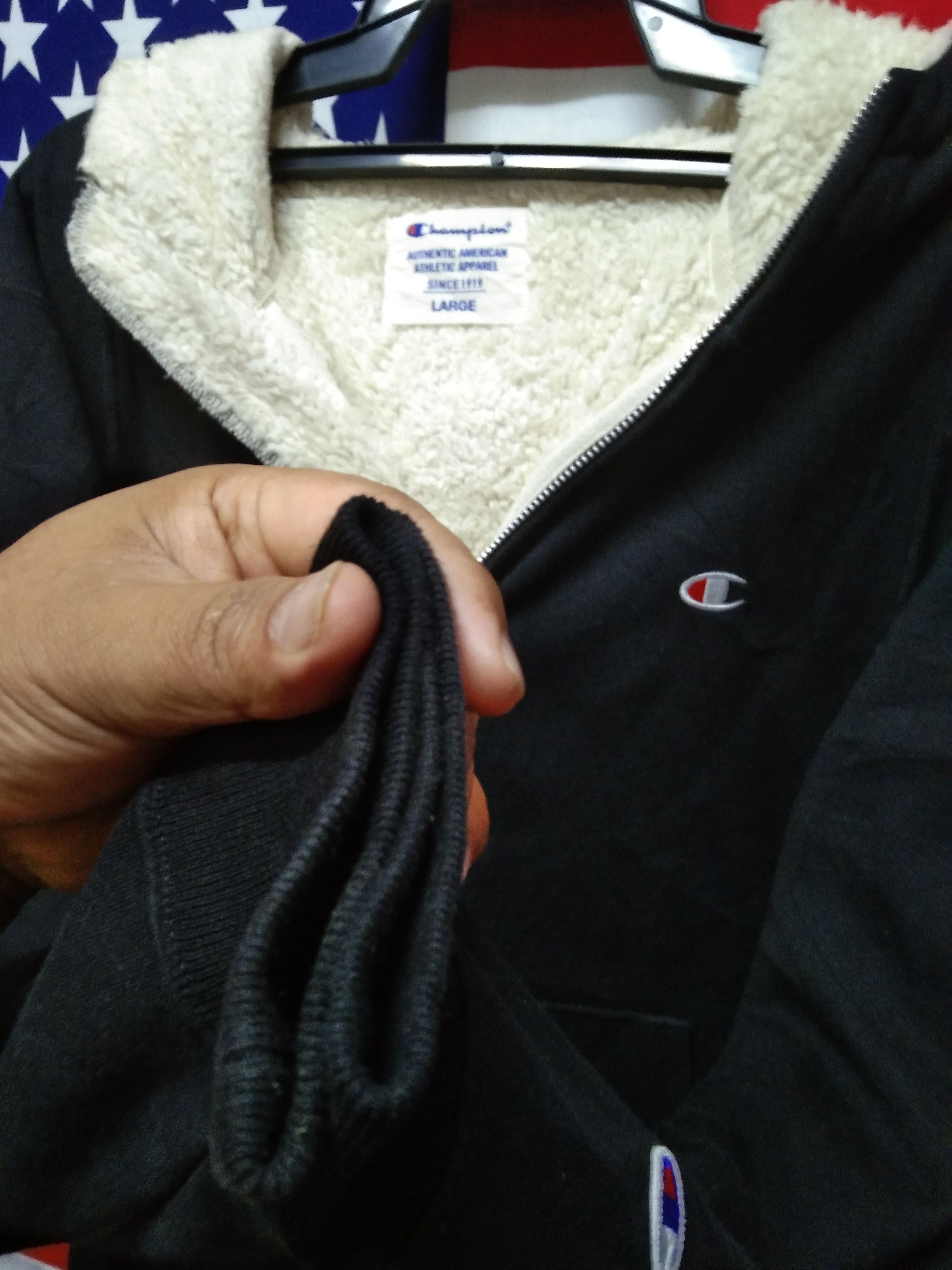 Champion WINTER CHAMPION HOODIE SHERPA JACKETA Size US L / EU 52-54 / 3 - 8 Thumbnail