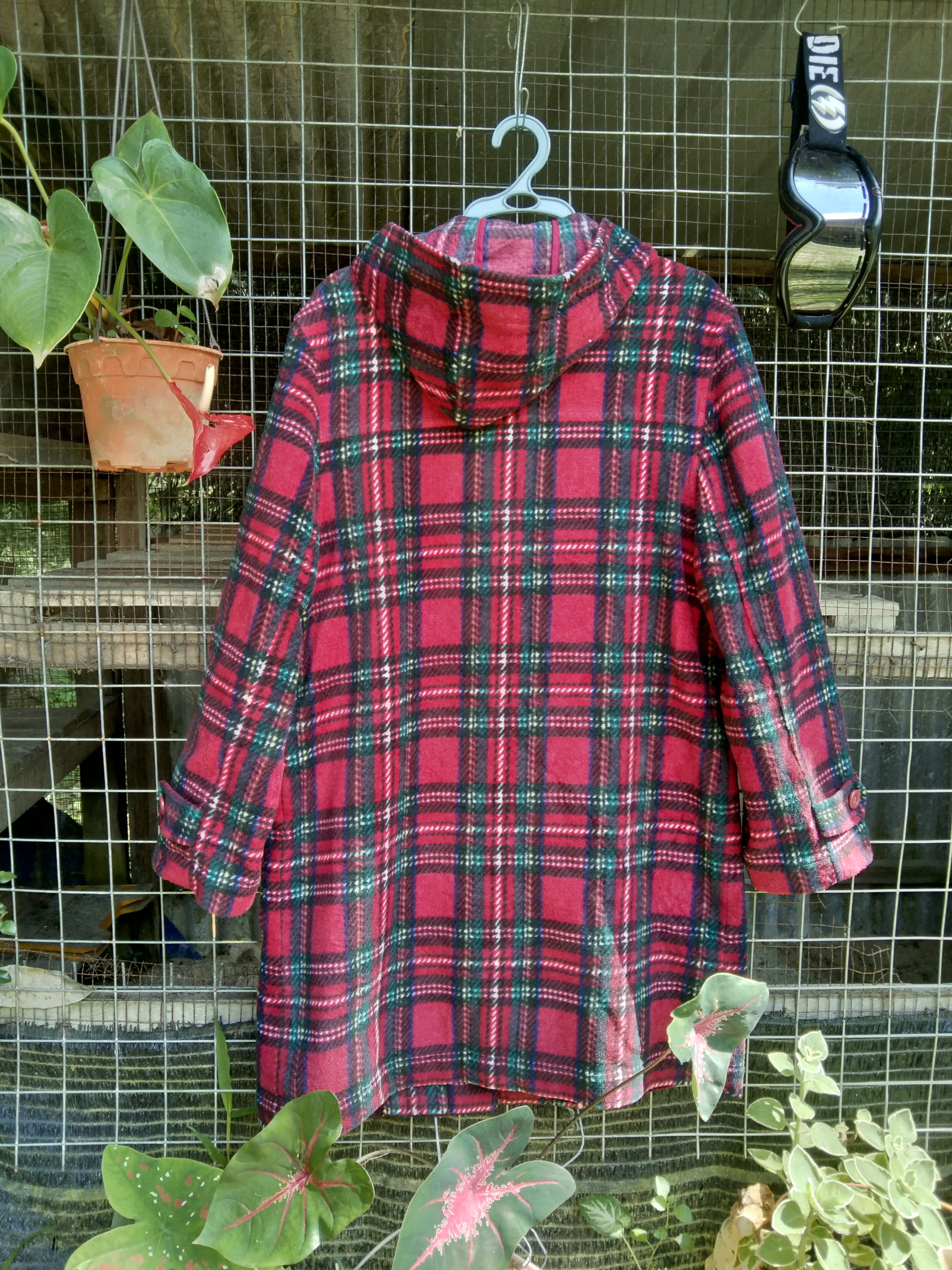 Japanese Brand VINTAGE PIKO PLAID DUFFLE COAT Size US M / EU 48-50 / 2 - 7 Thumbnail